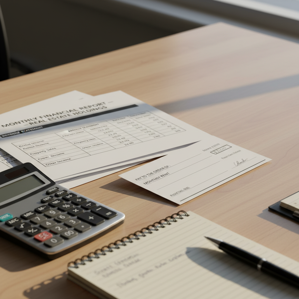 Revenue report on desk