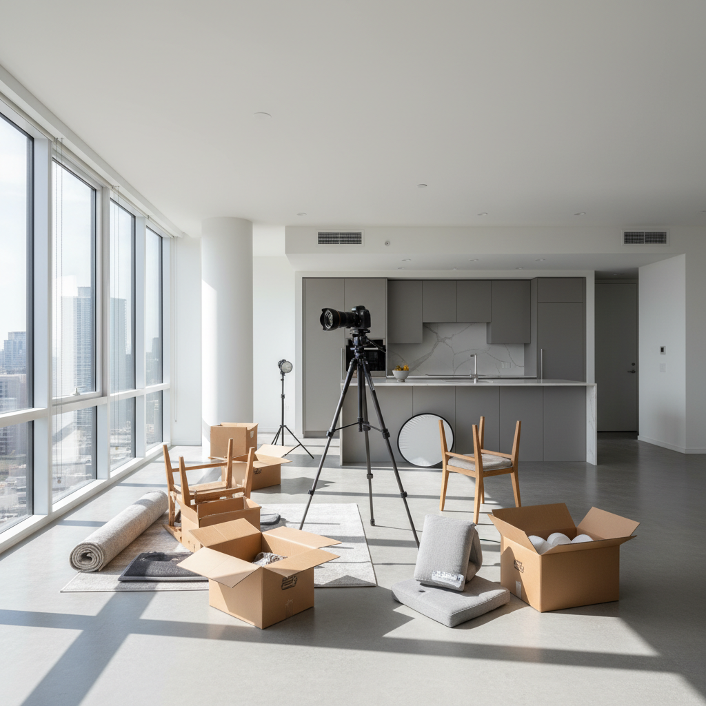 Apartment staging and setup