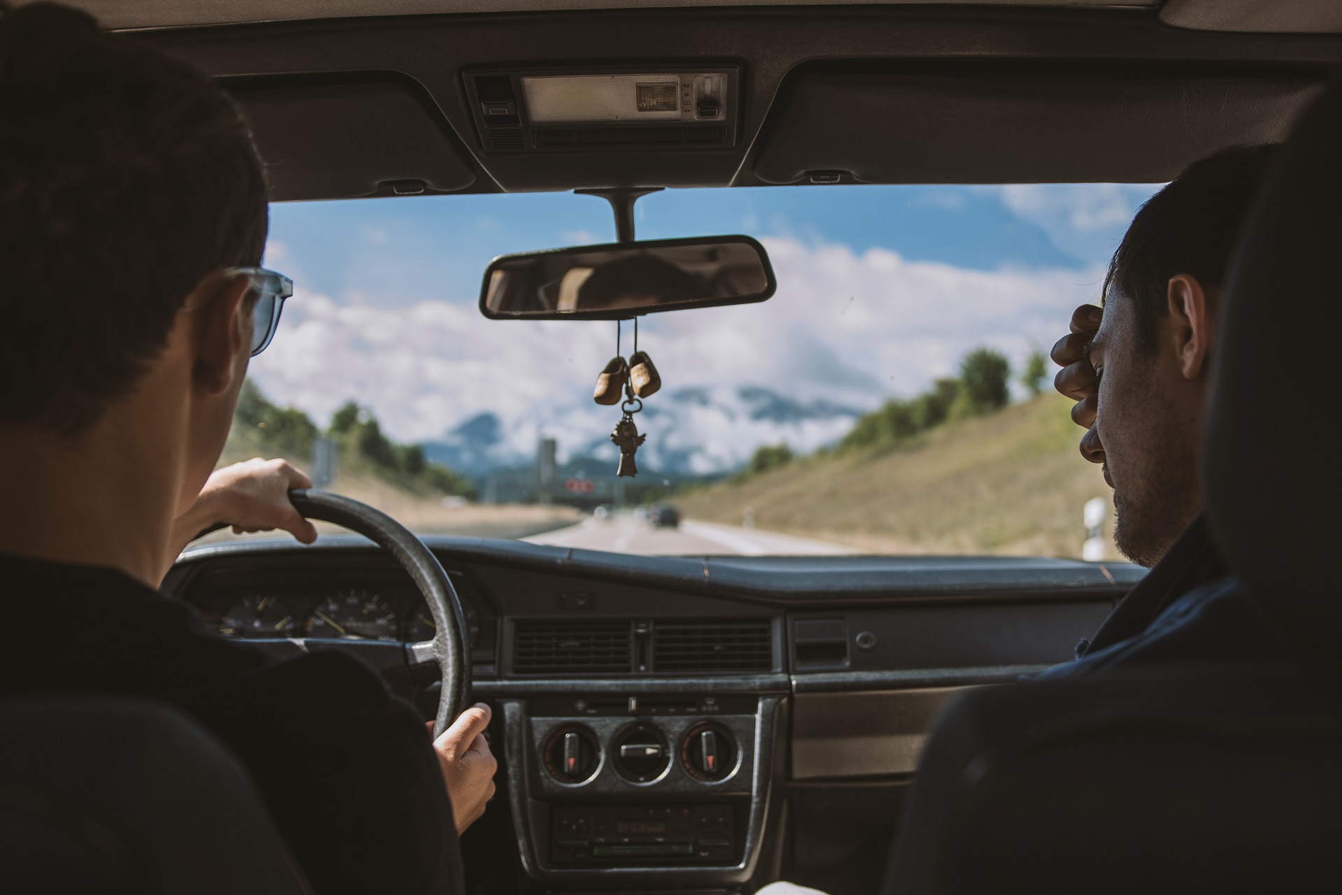 people driving in car