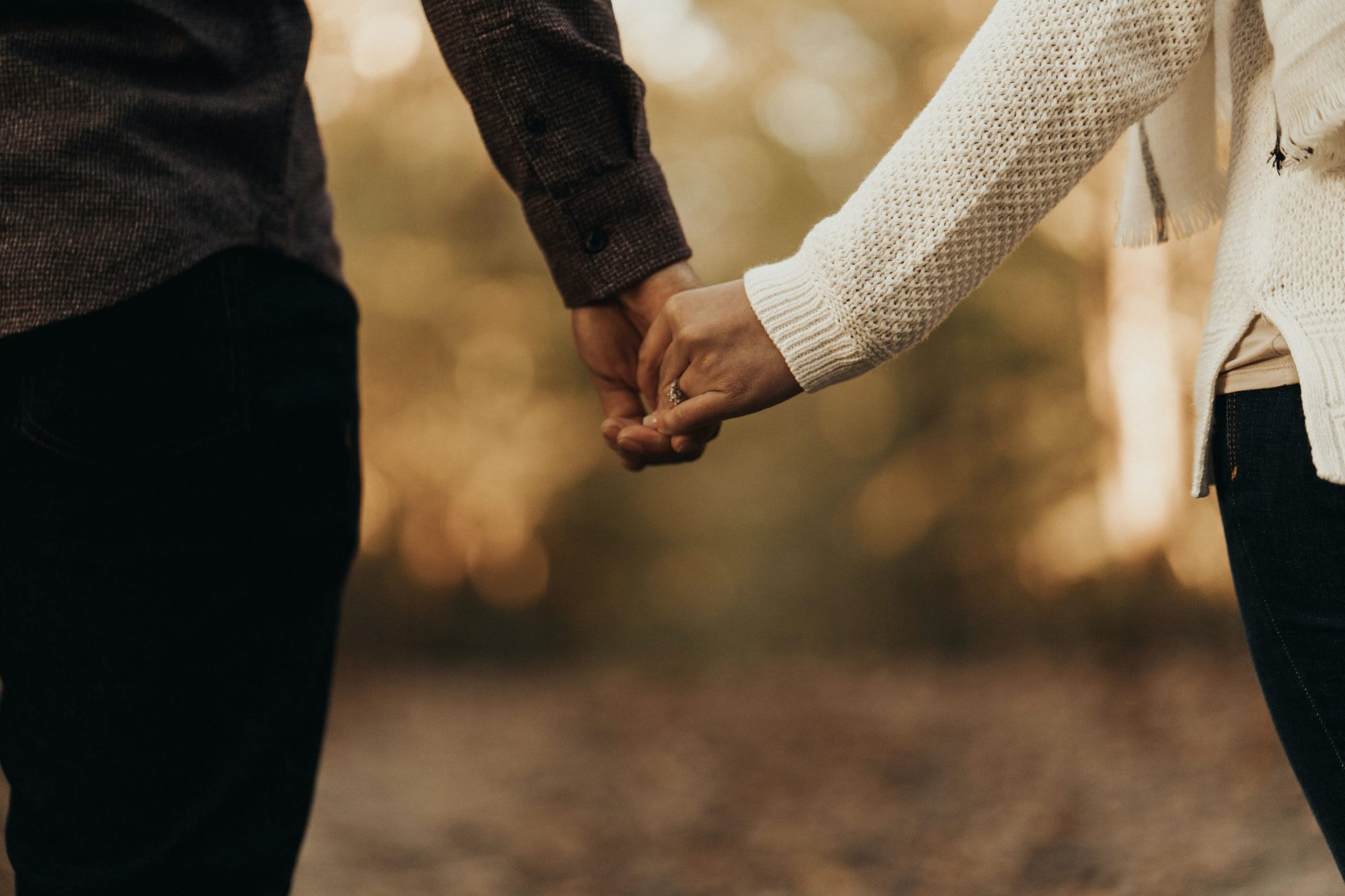 Couple holding hands for Durango Valentine's Day