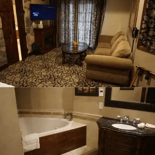 King's Quarters richly styled private suite at Arrowhead Manor