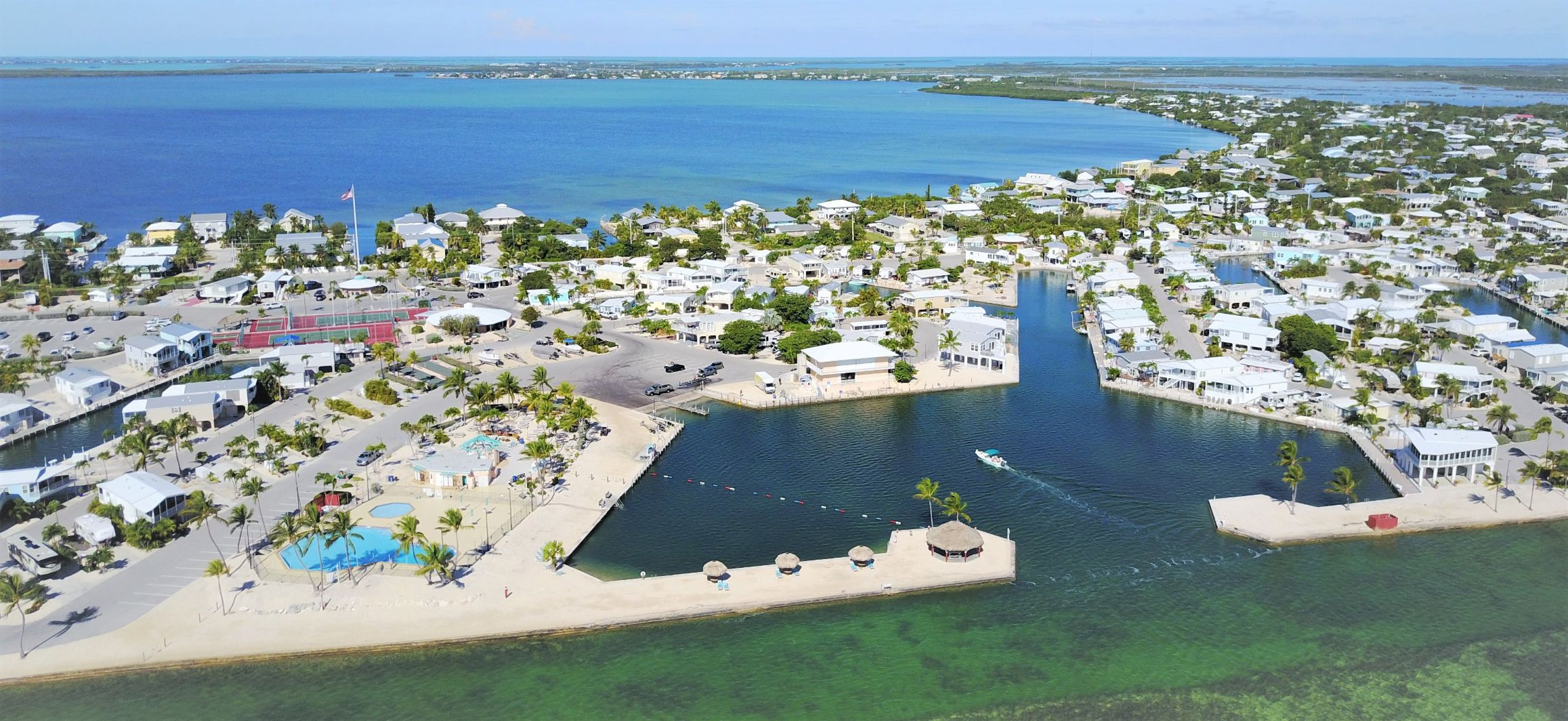 Aerial view of Venture Out, Cudjoe Key