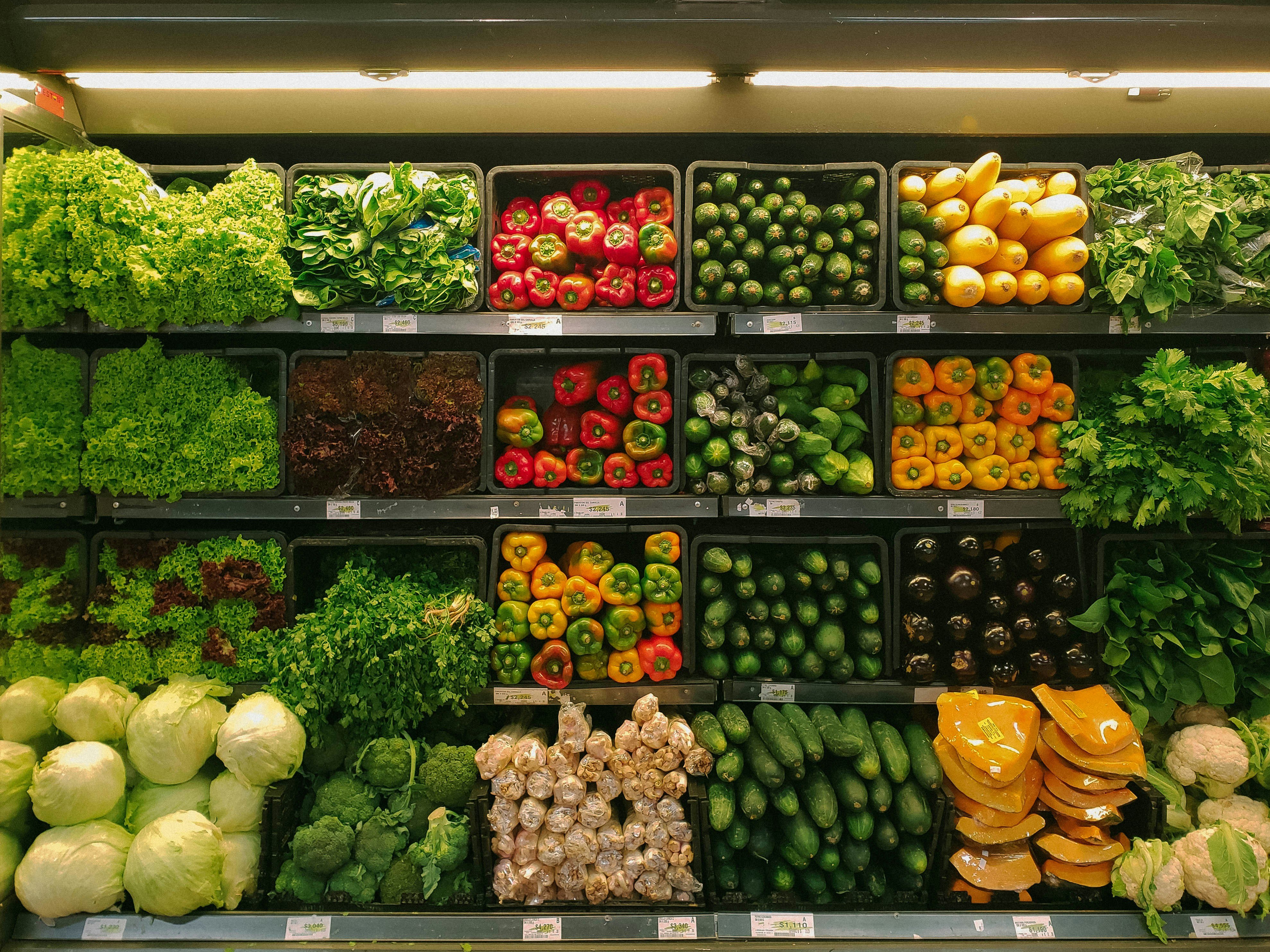 Fresh produce at the grocery store
