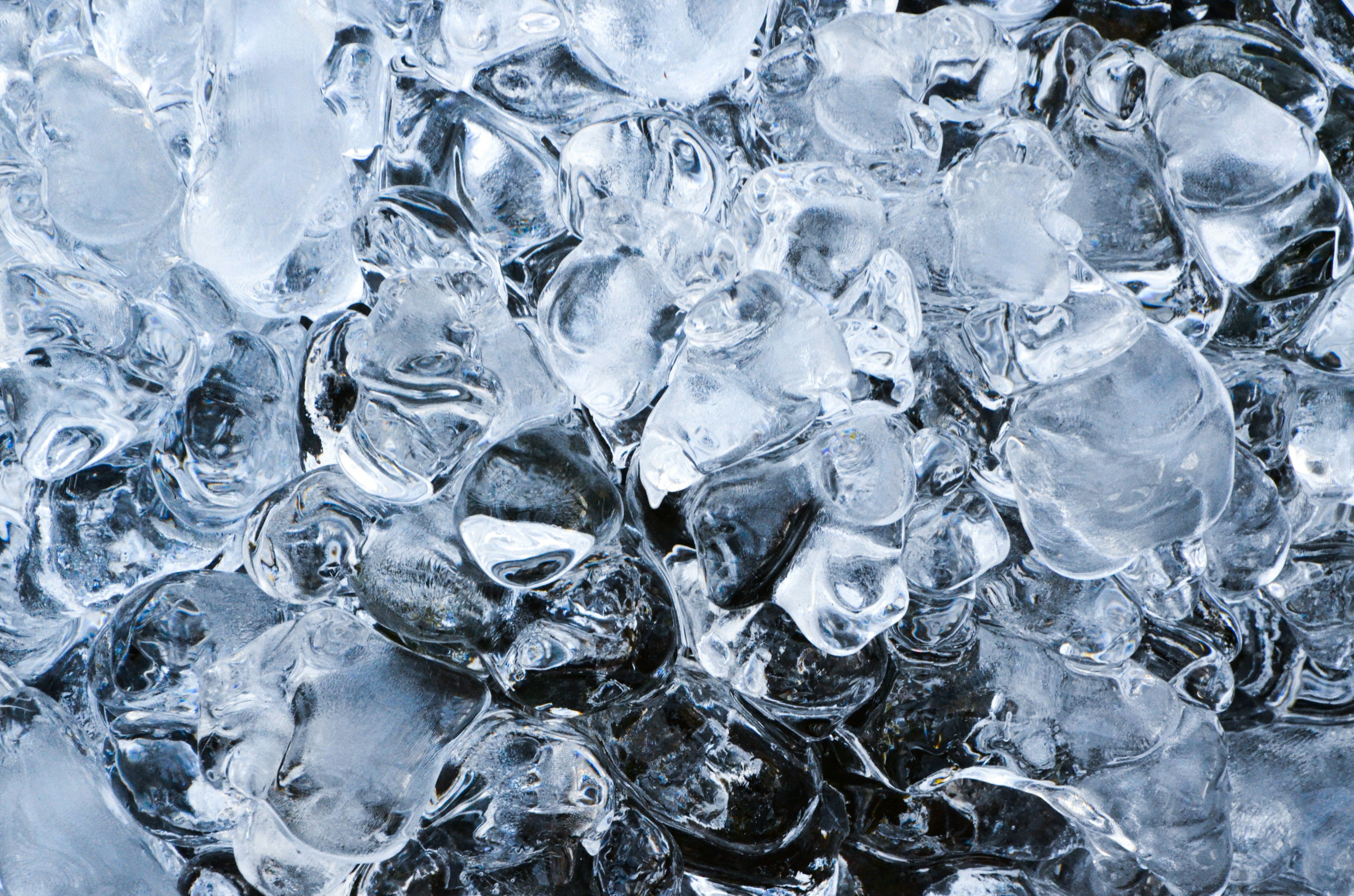 Ice cubes close up