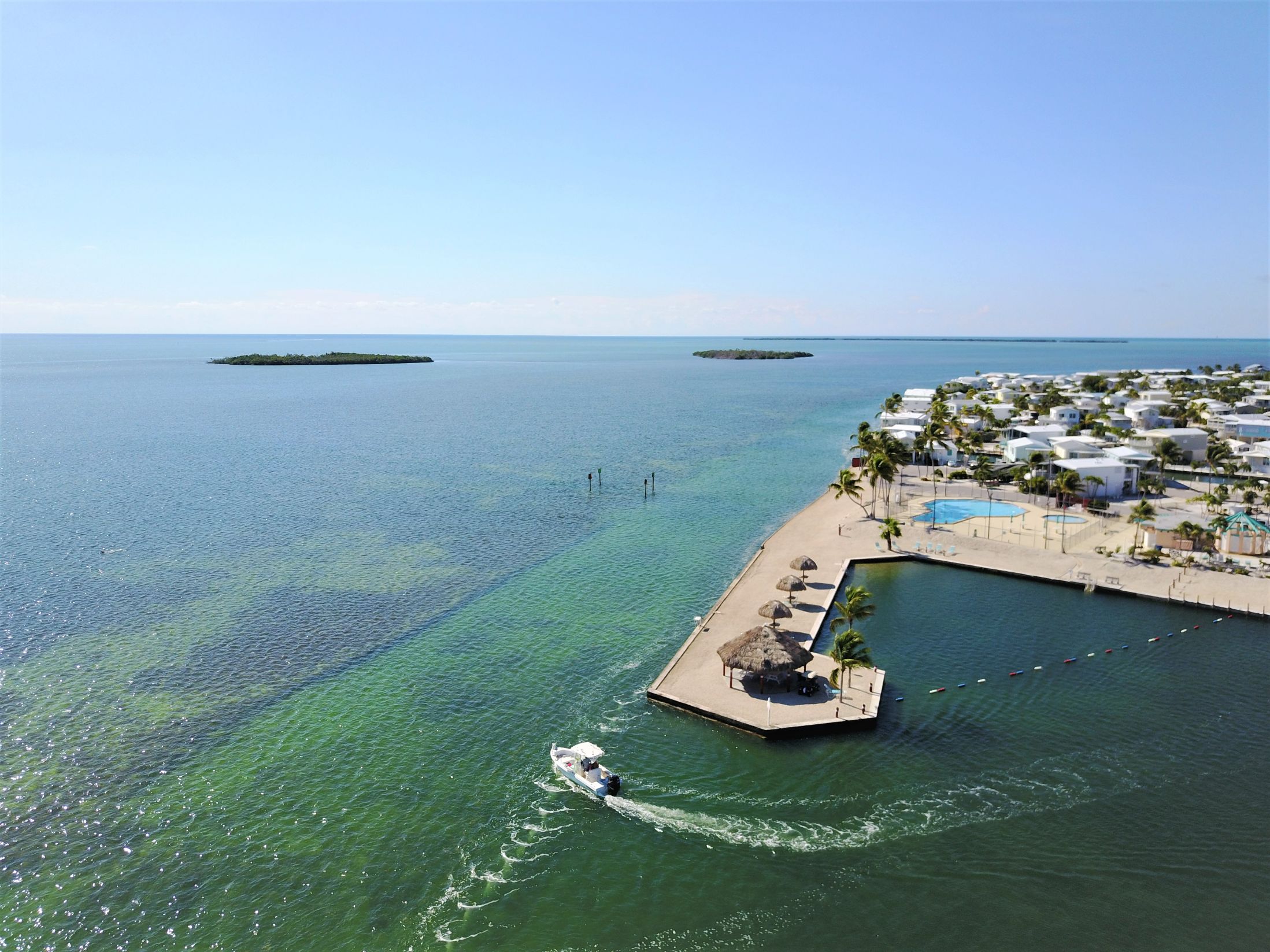 Aerial view of Venture Out, Cudjoe Key