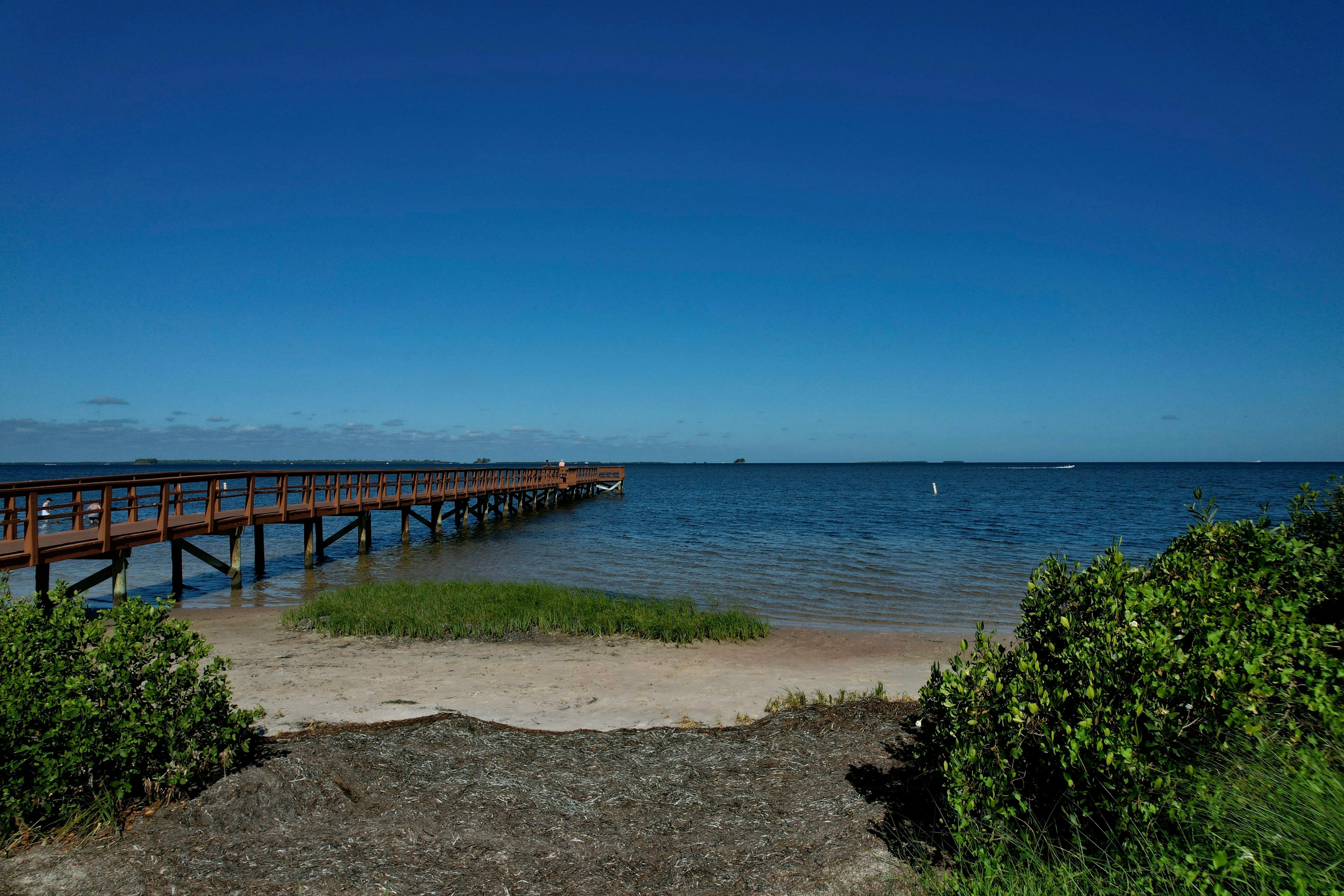Crystal Beach fishing pier on Tampa Bay, Largo, Florida