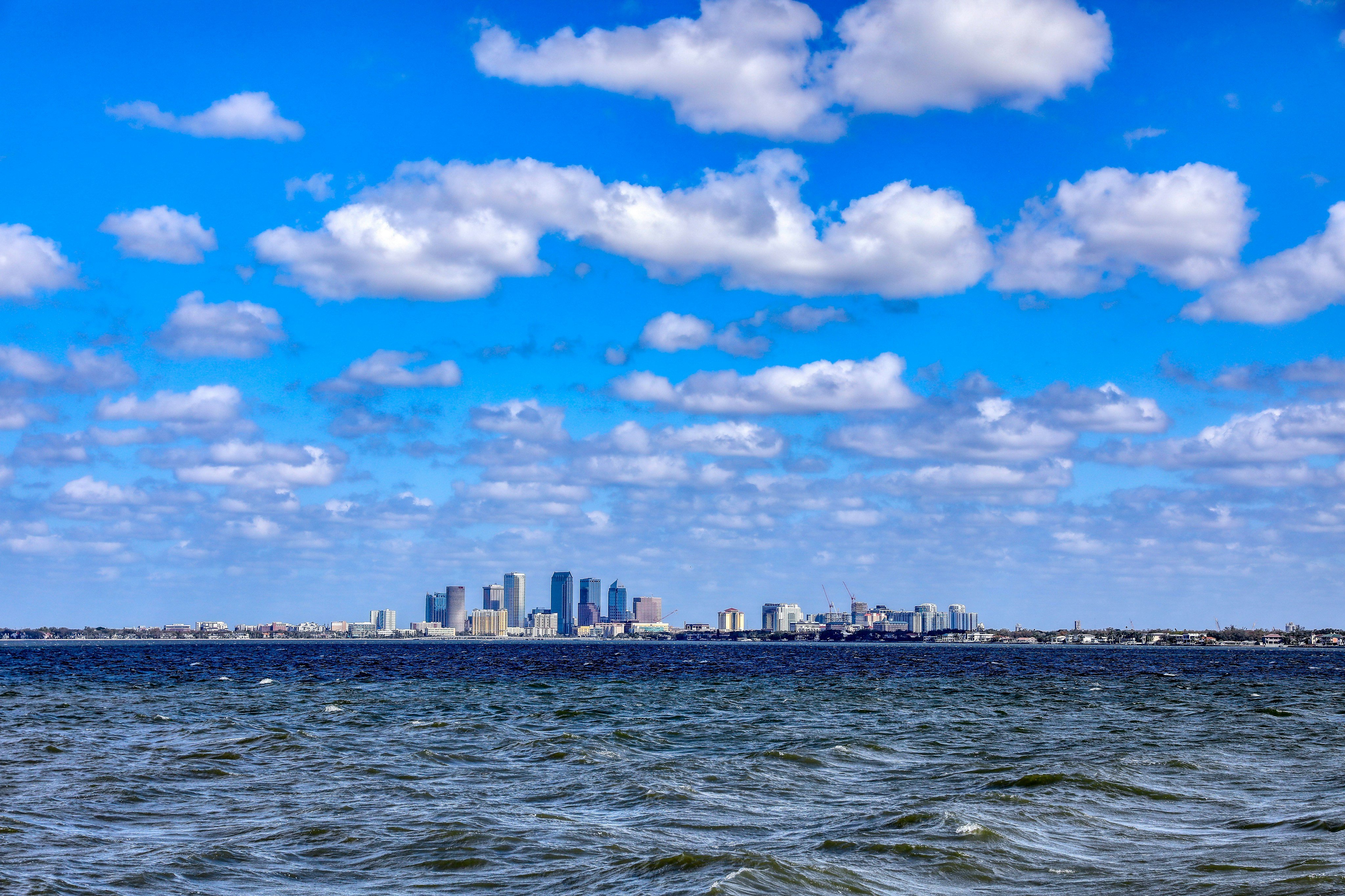 Tampa skyline from Ballast Point over Tampa Bay, Florida