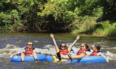 Floating on the Delaware River is easy from French Woods Farmhouse