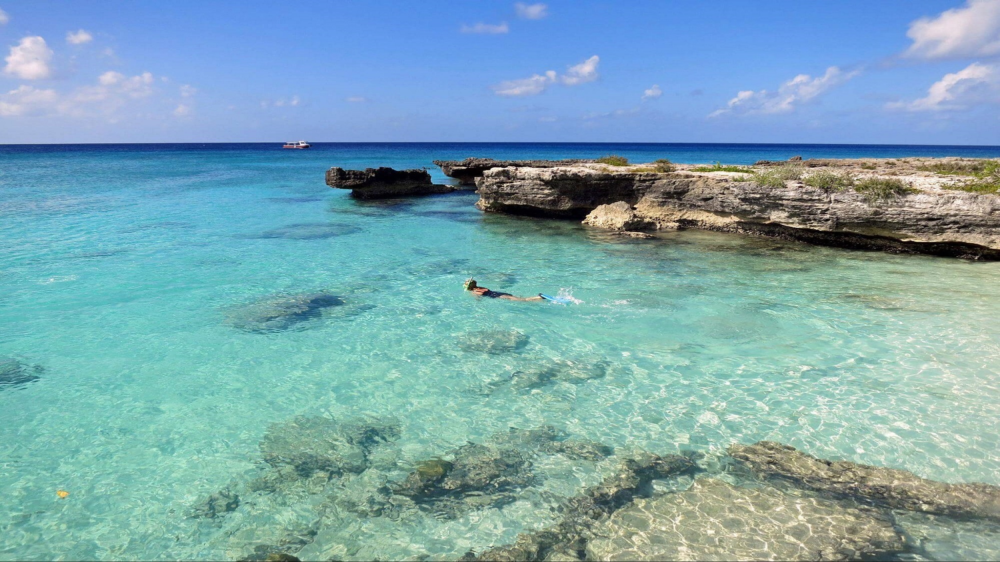 Swimming at a Grand Cayman beach