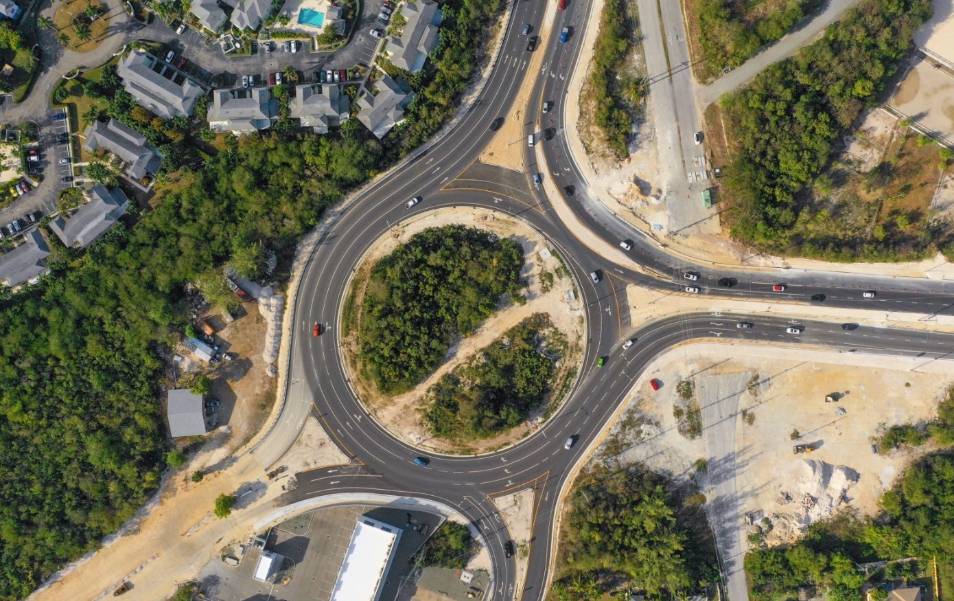 Image of a Roundabout on Grand Cayman Island