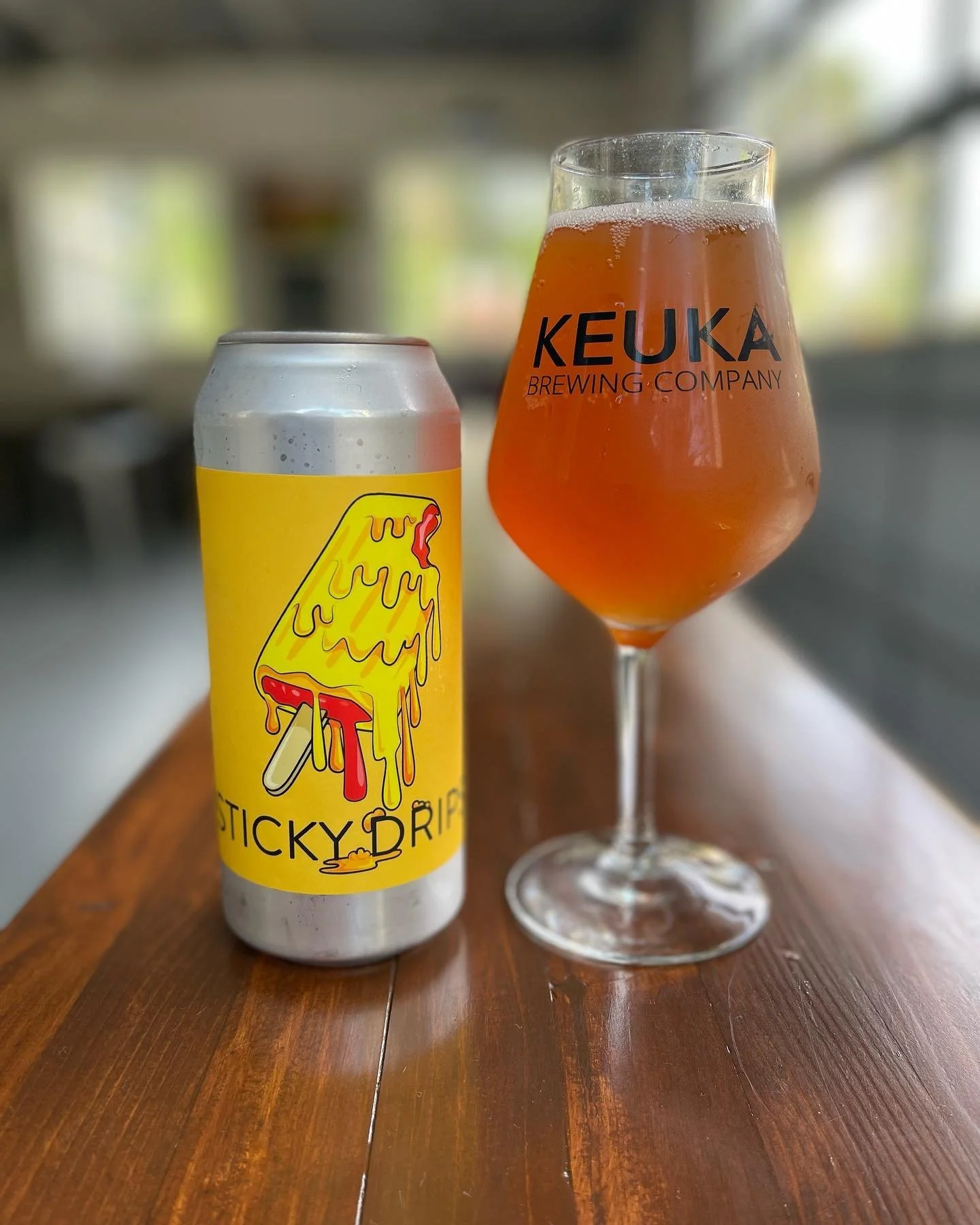 Keuka Brewing Company Sticky Drips Wine Glass.jpg