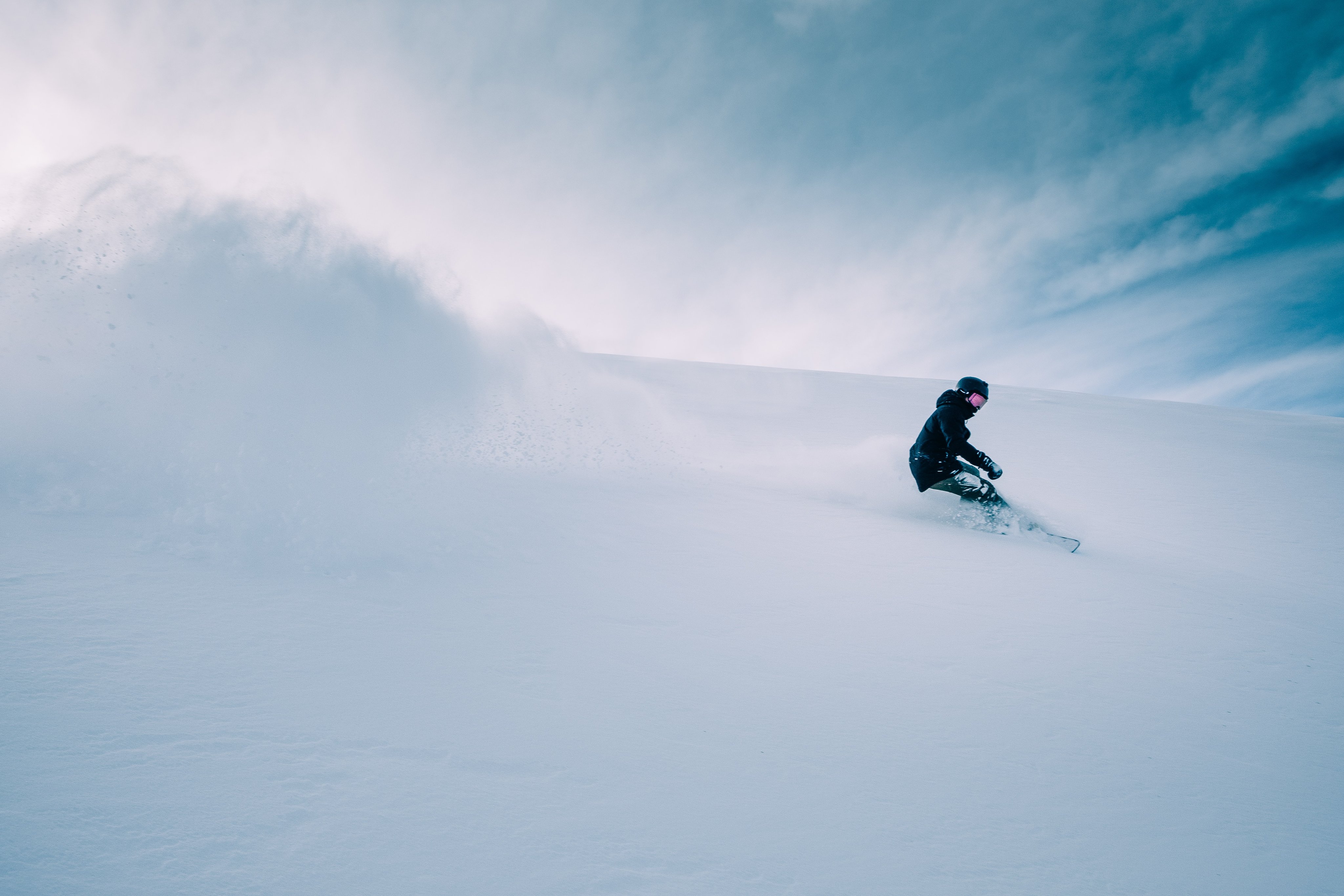 Skier in deep powder
