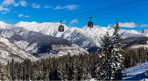 Vail gondola vista with Gore Range