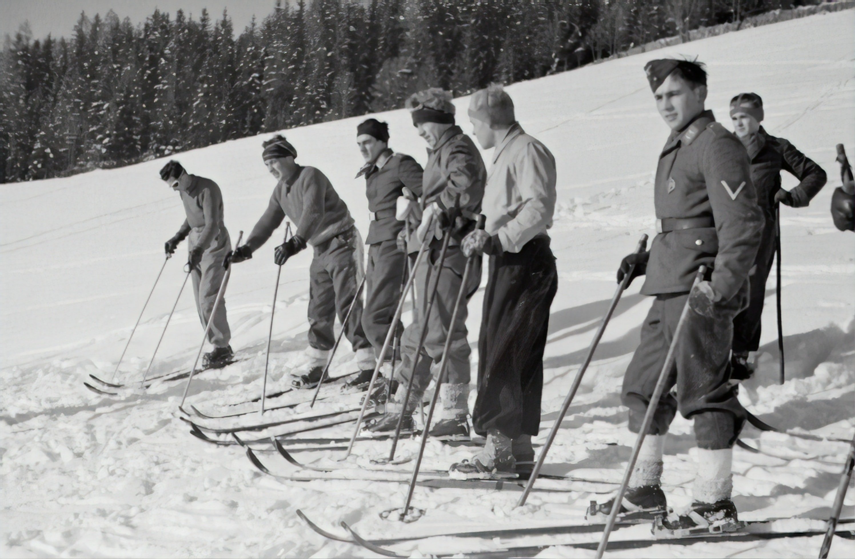 Historic ski hut interior