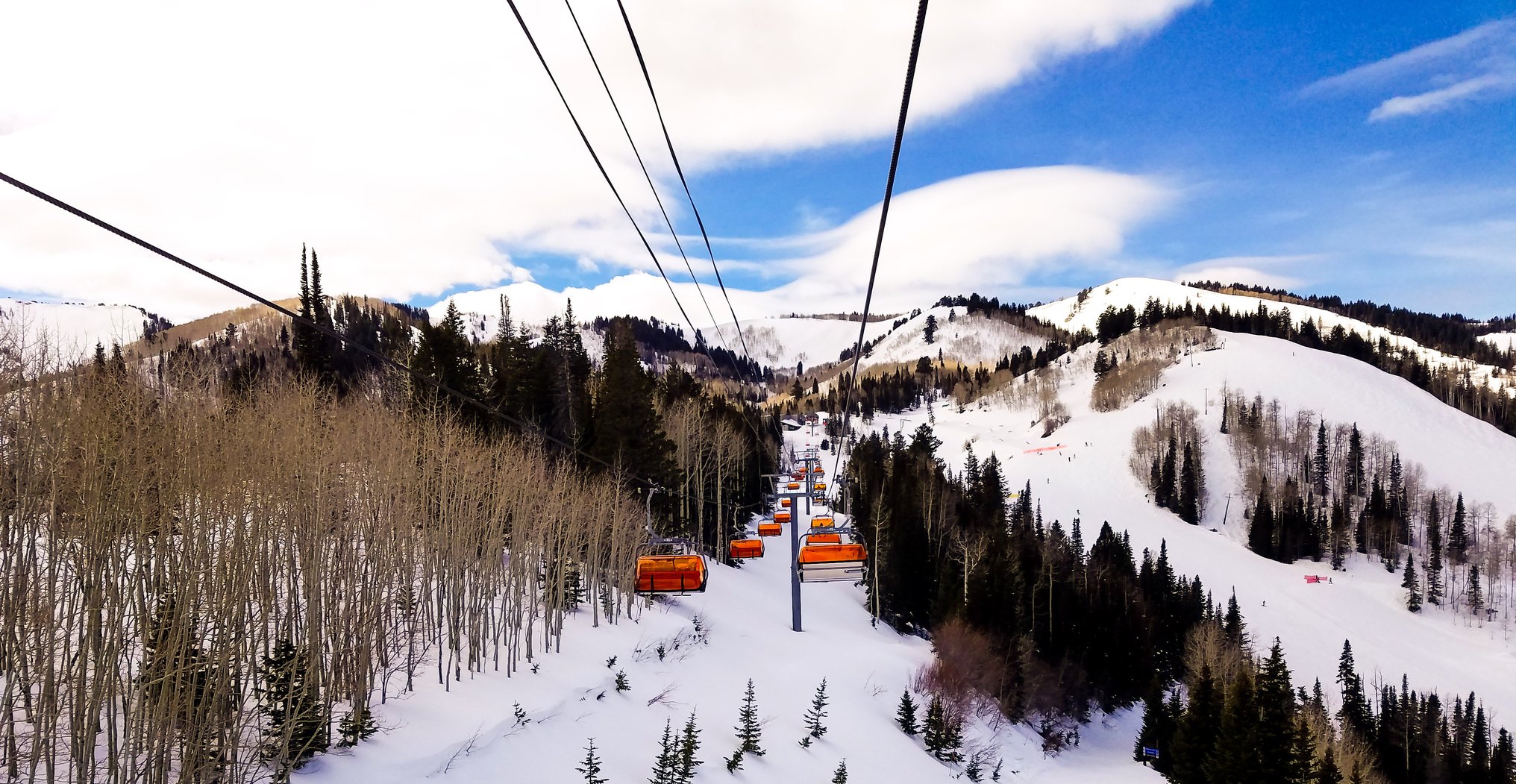 Park City ski resort orange bubble lift