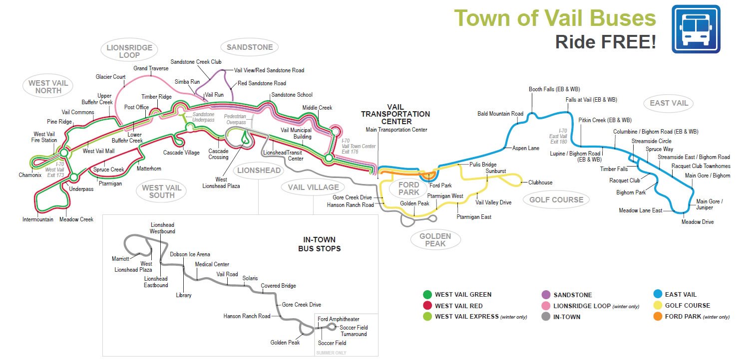 Vail bus route map