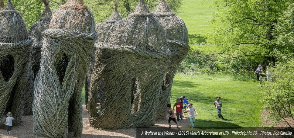 Stickwork sculpture by Patrick Dougherty in Vail