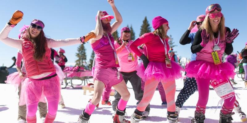 Pink Vail on the mountain