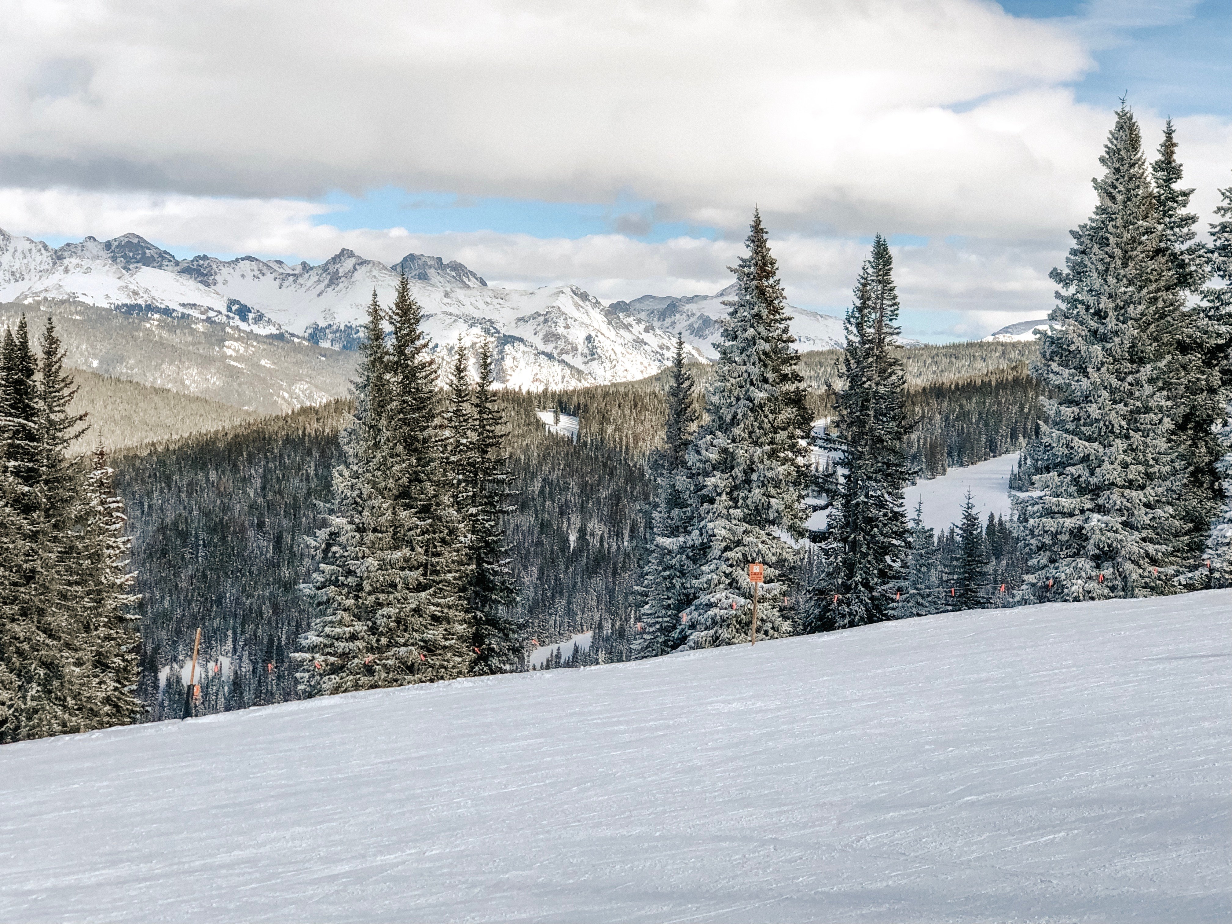 Vail Mountain with a fresh coat of snow on Dec. 25, 2018. Photo by Whitney Brofos courtesy Vail Resorts.