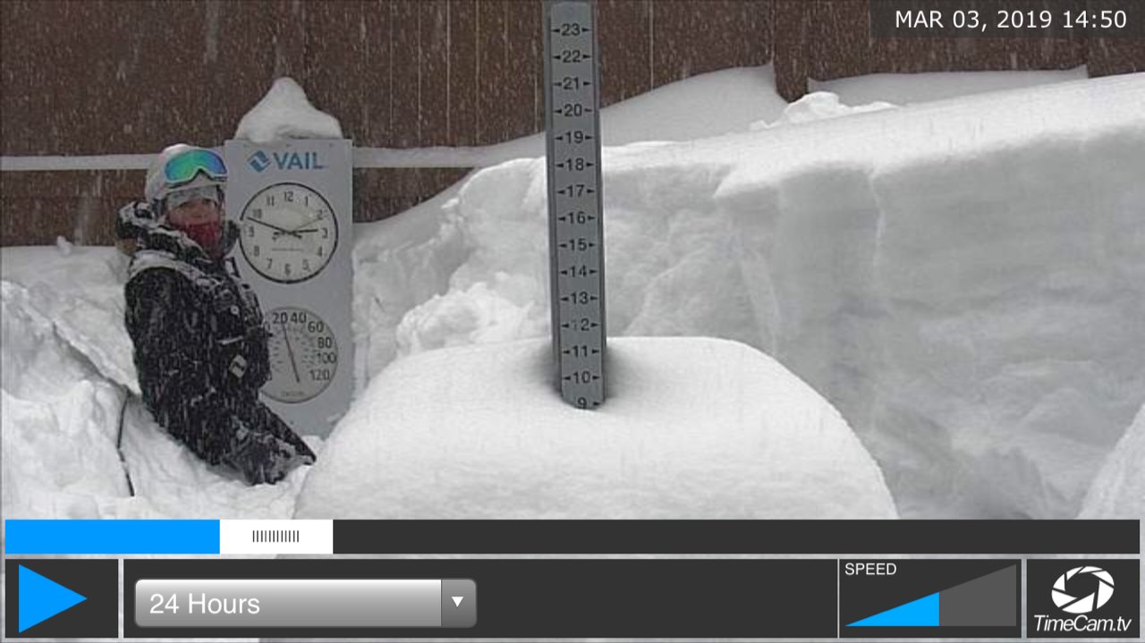 Vail snowstake cam after clearing