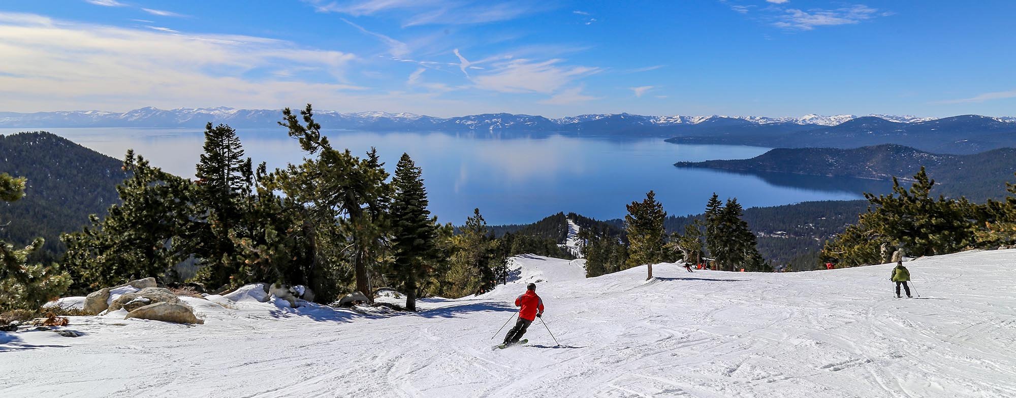 Lake Tahoe ski resort aerial view