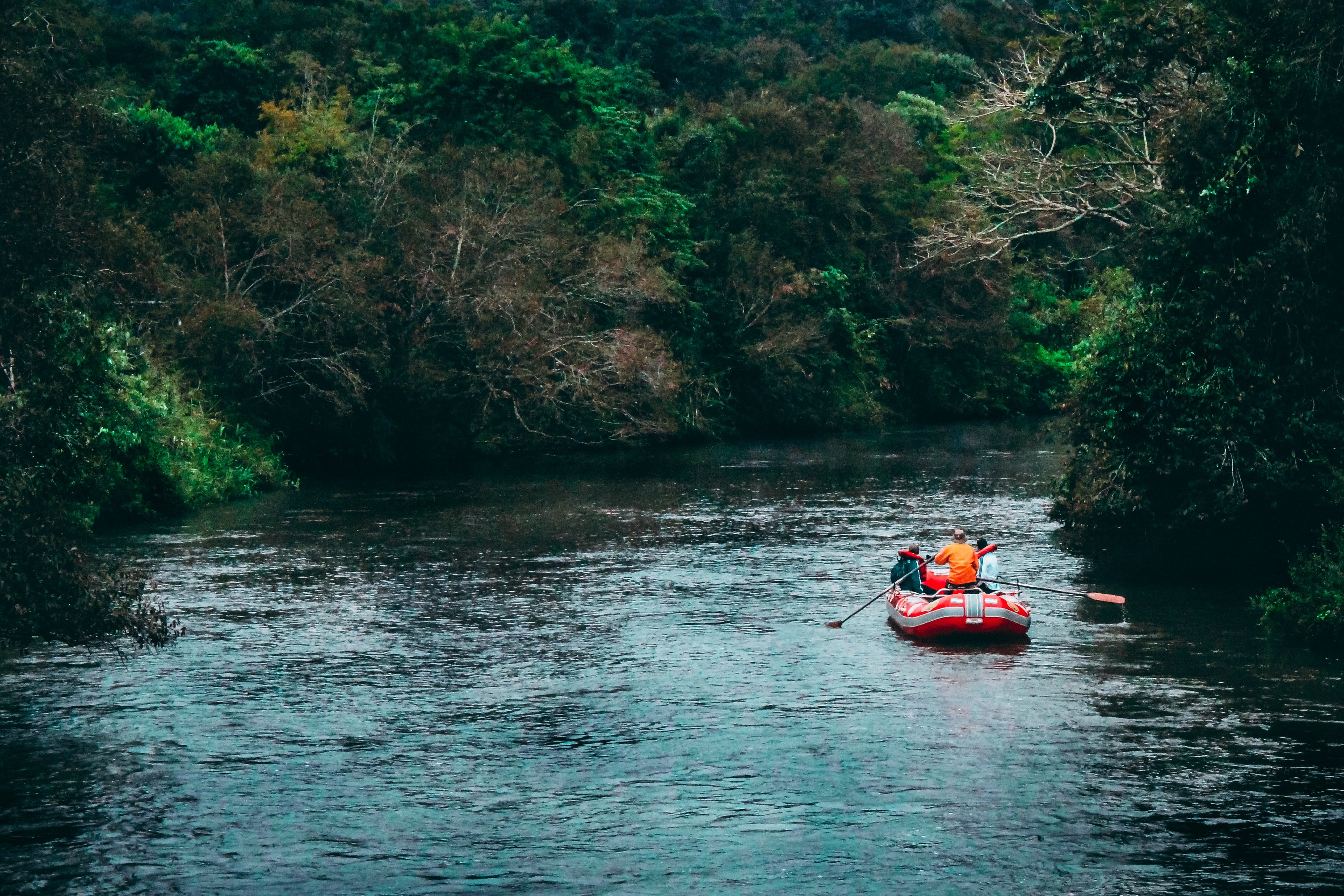 Rafting on river