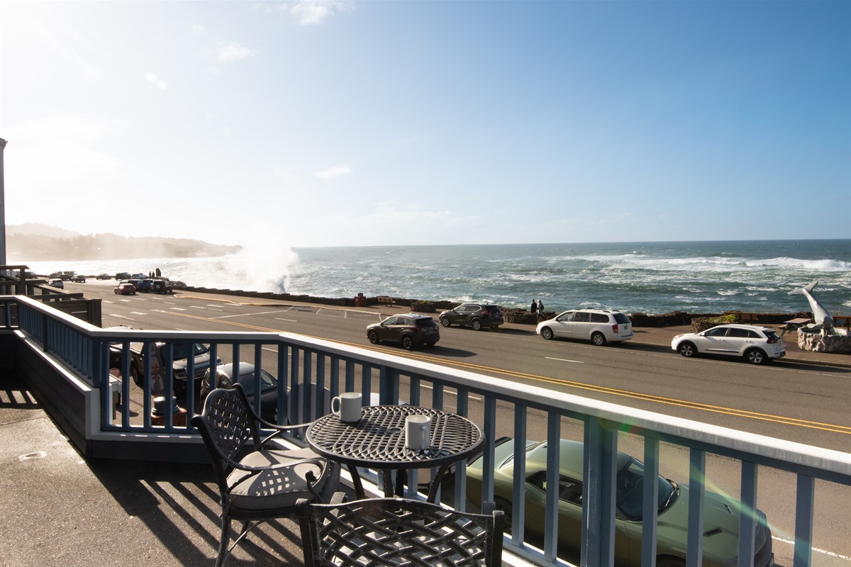 Luxury king suite at Whale's Paradise in Depoe Bay