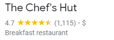 Chefs hut