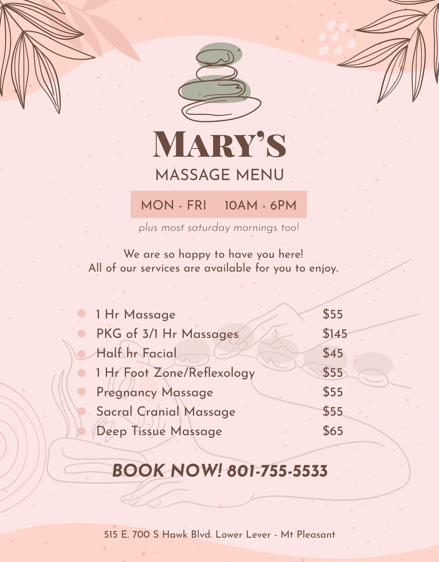 Mary's Menu