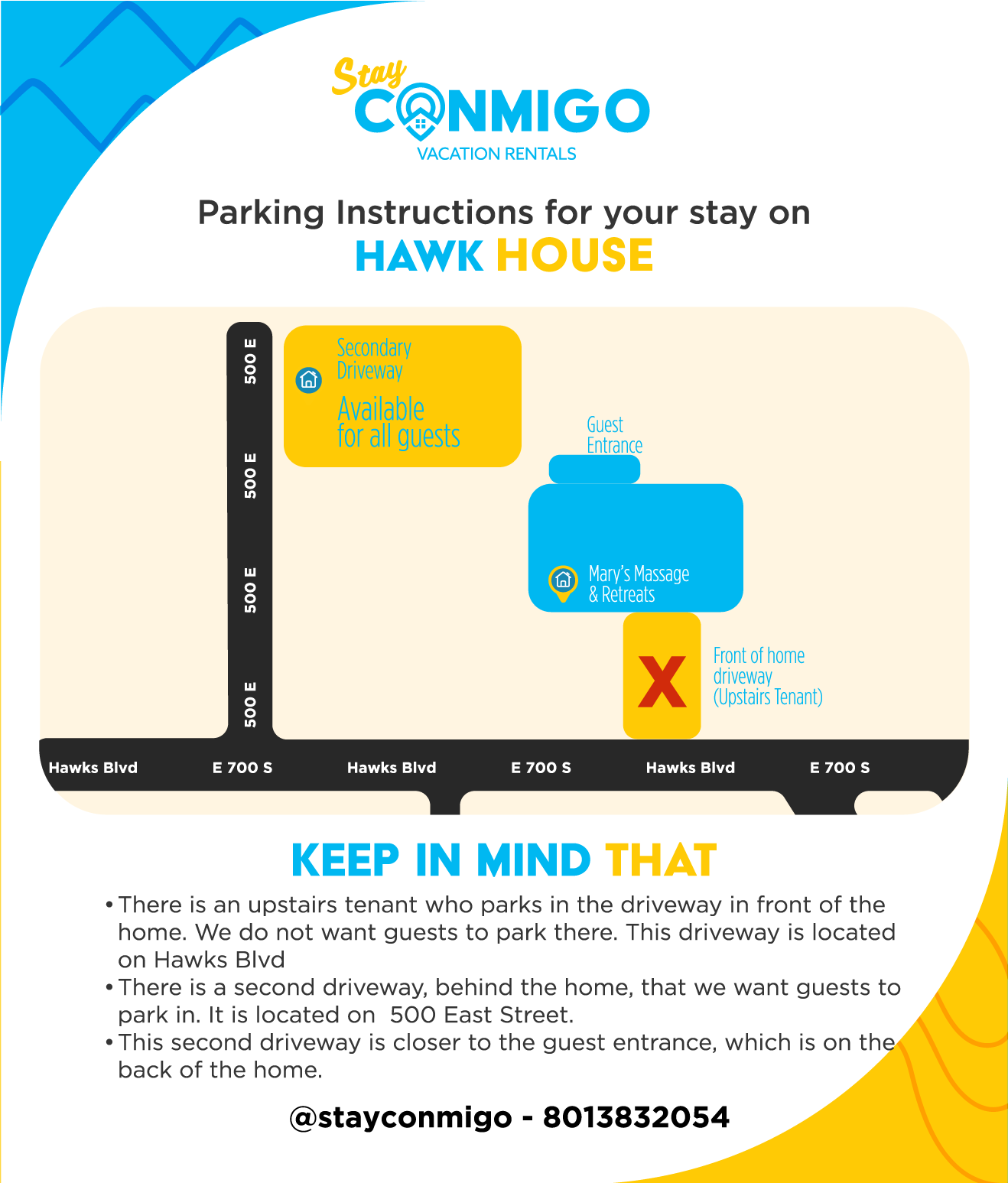Parking instructions