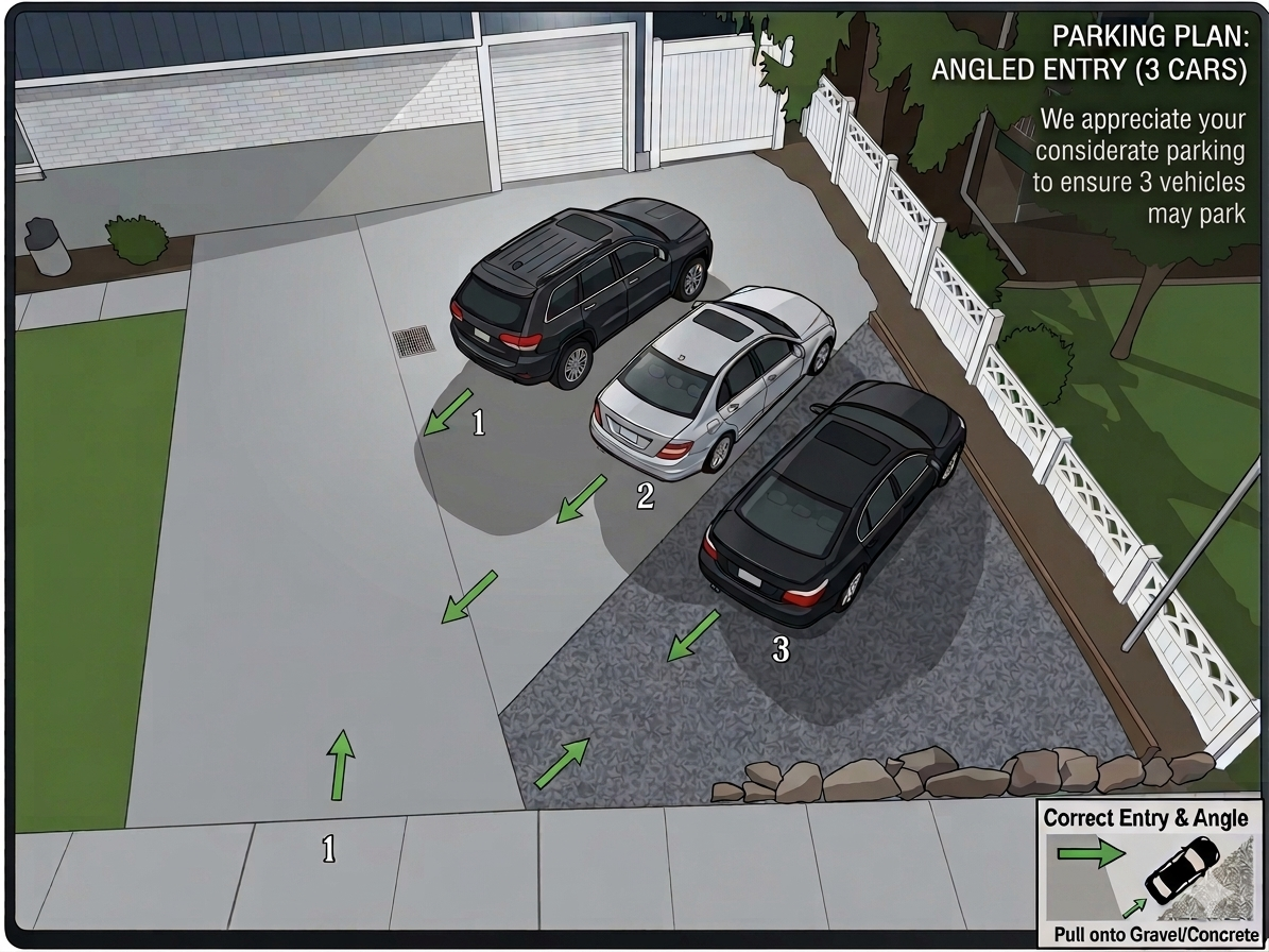 Angled parking diagram