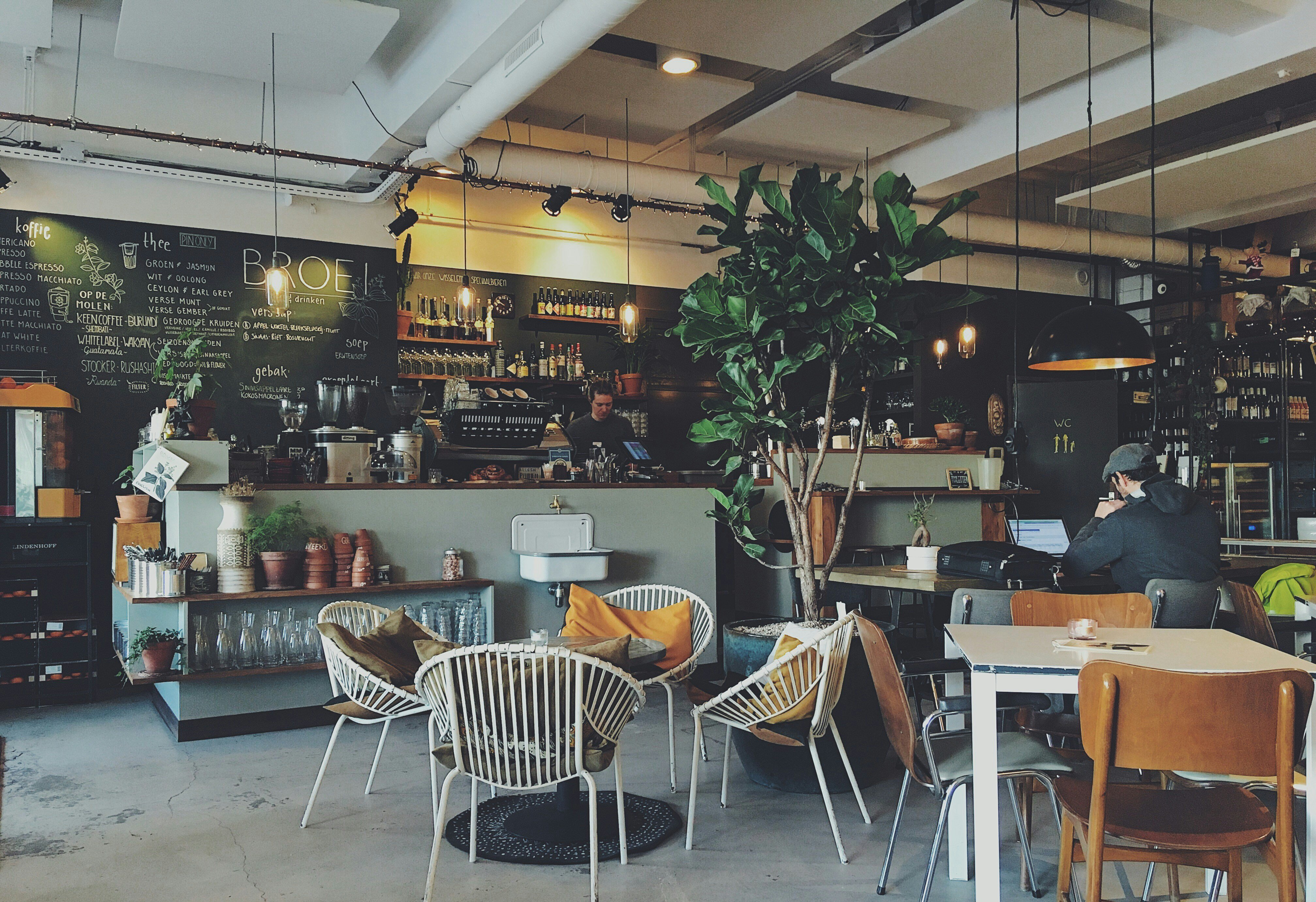 Cozy coffeehouse interior
