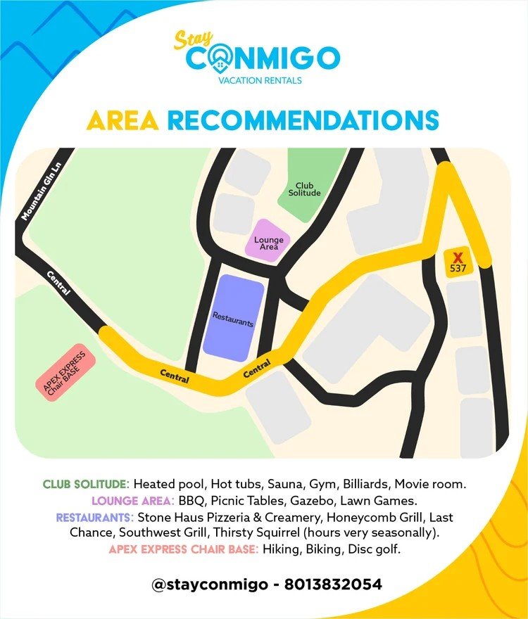 First Chair Area Recommendations Map