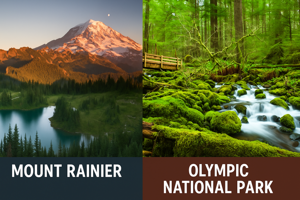 Mount Rainier vs. Olympic National Park