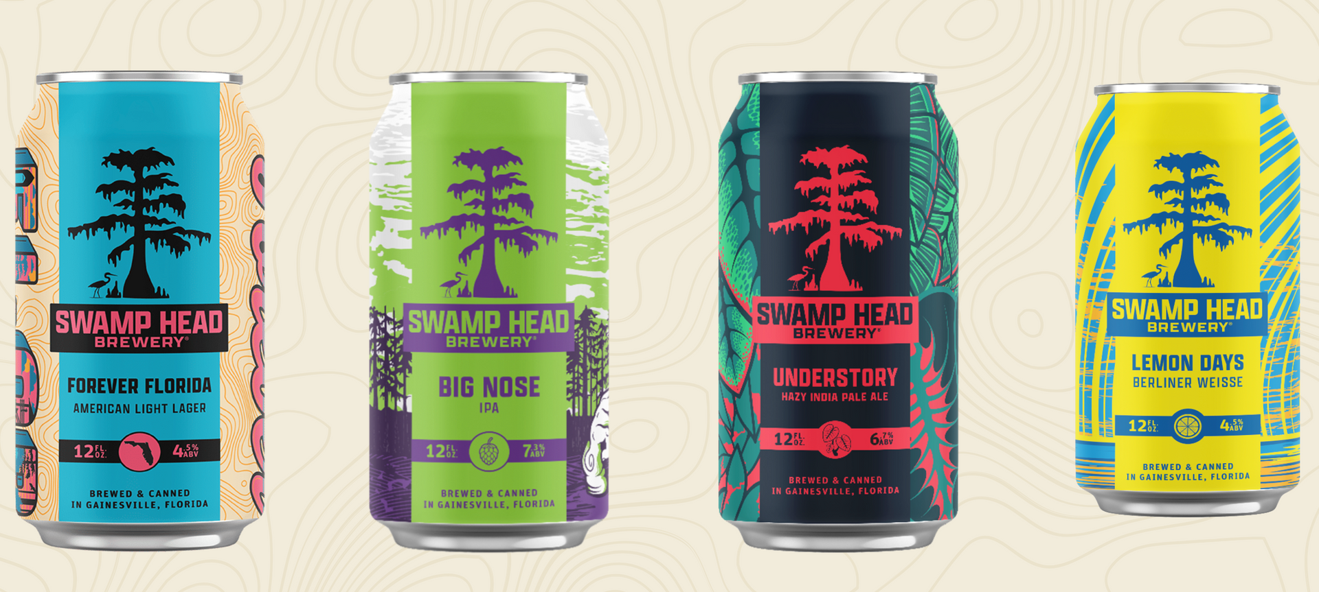 Swamped brewing beer cans