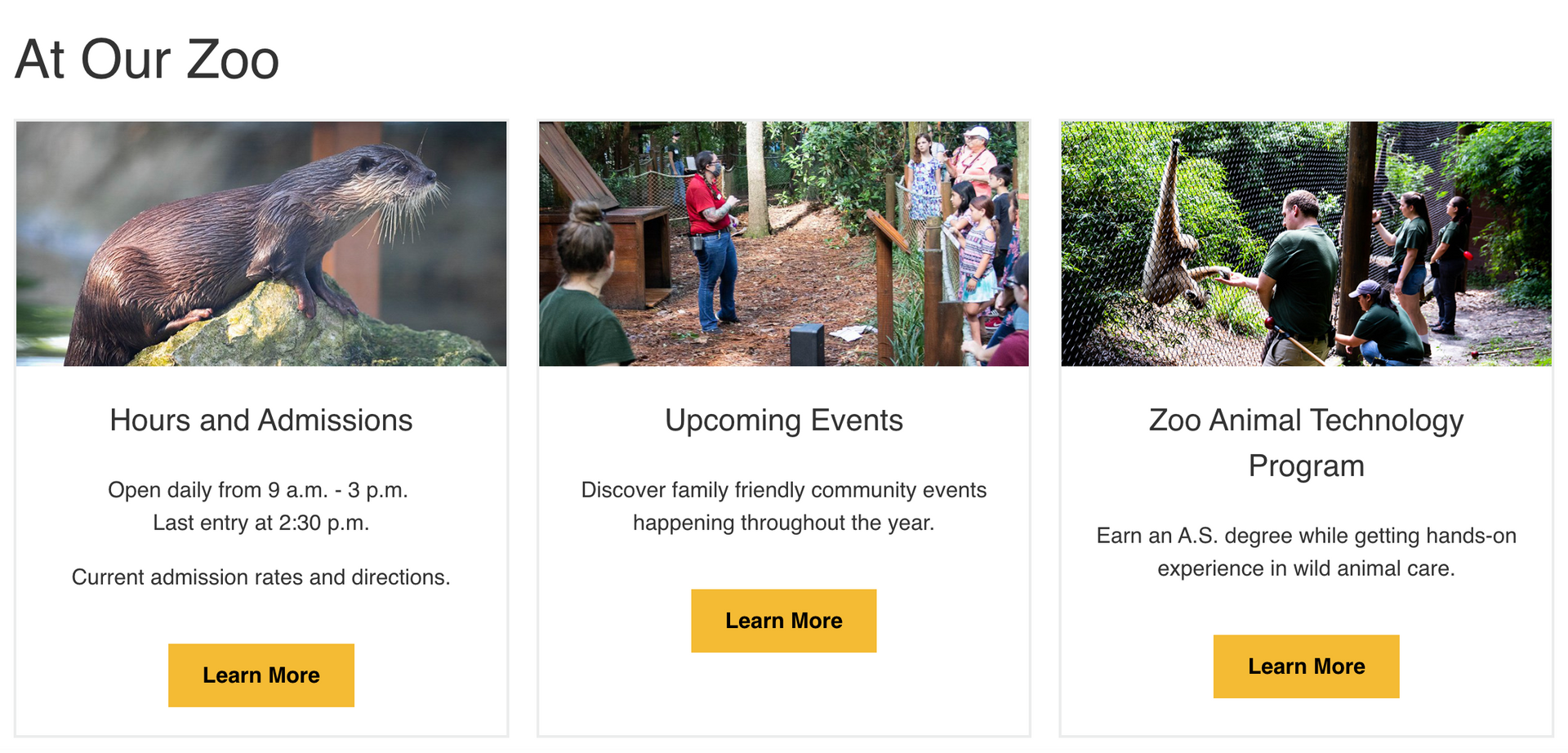 Information about Santa Fe College Teaching Zoo in Gainesville, FL