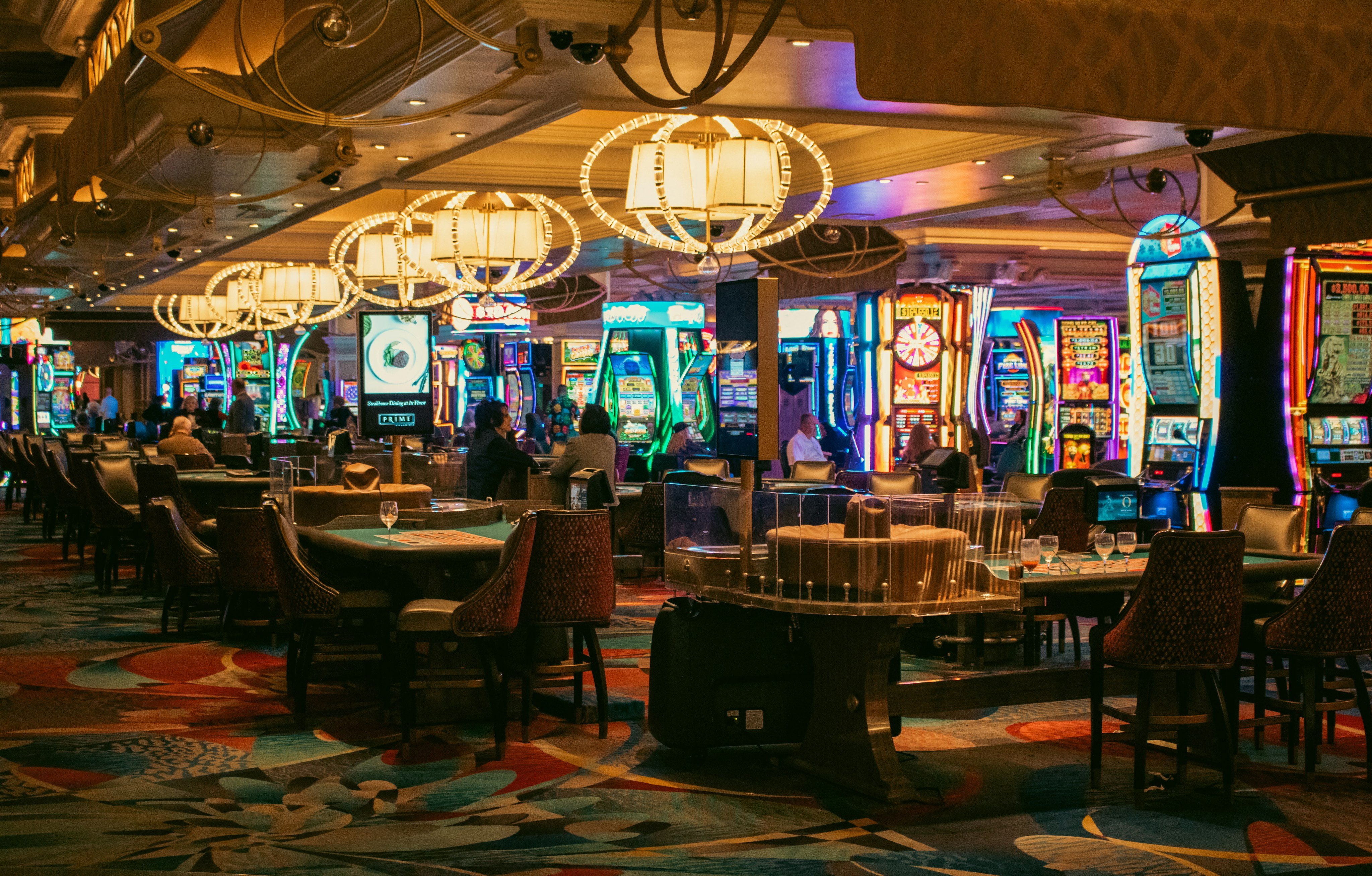 Choctaw Landing Casino floor with slot machines and table games