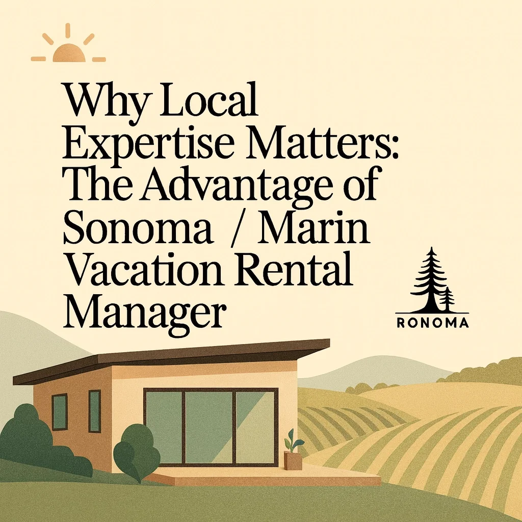 Local vacation rental expertise in Sonoma and Marin