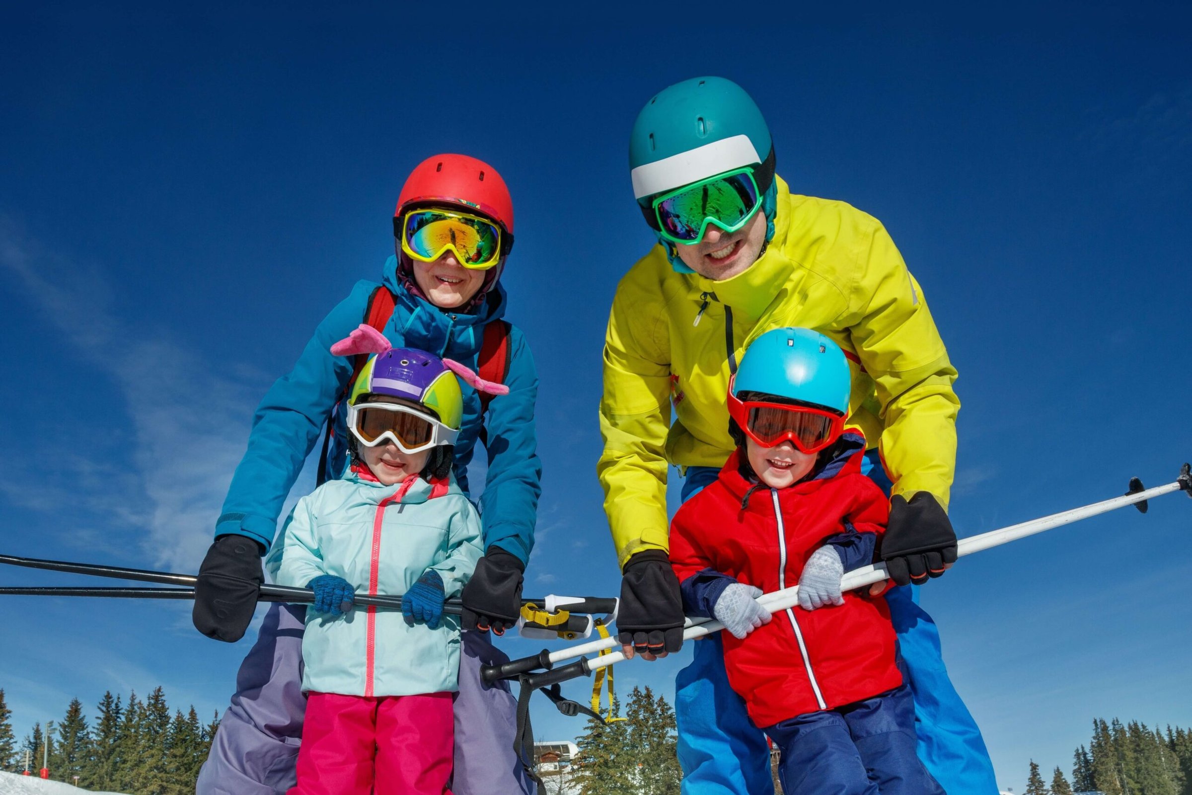 A family enjoying Taos New Mexico Christmas.