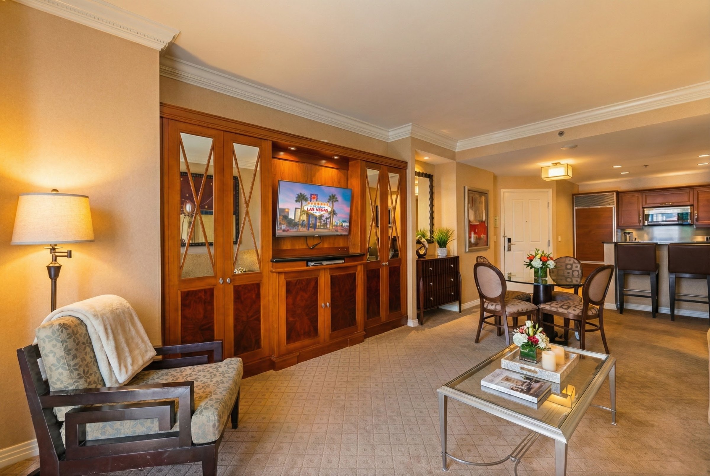Spacious living area at MGM Signature Unit 701 Las Vegas