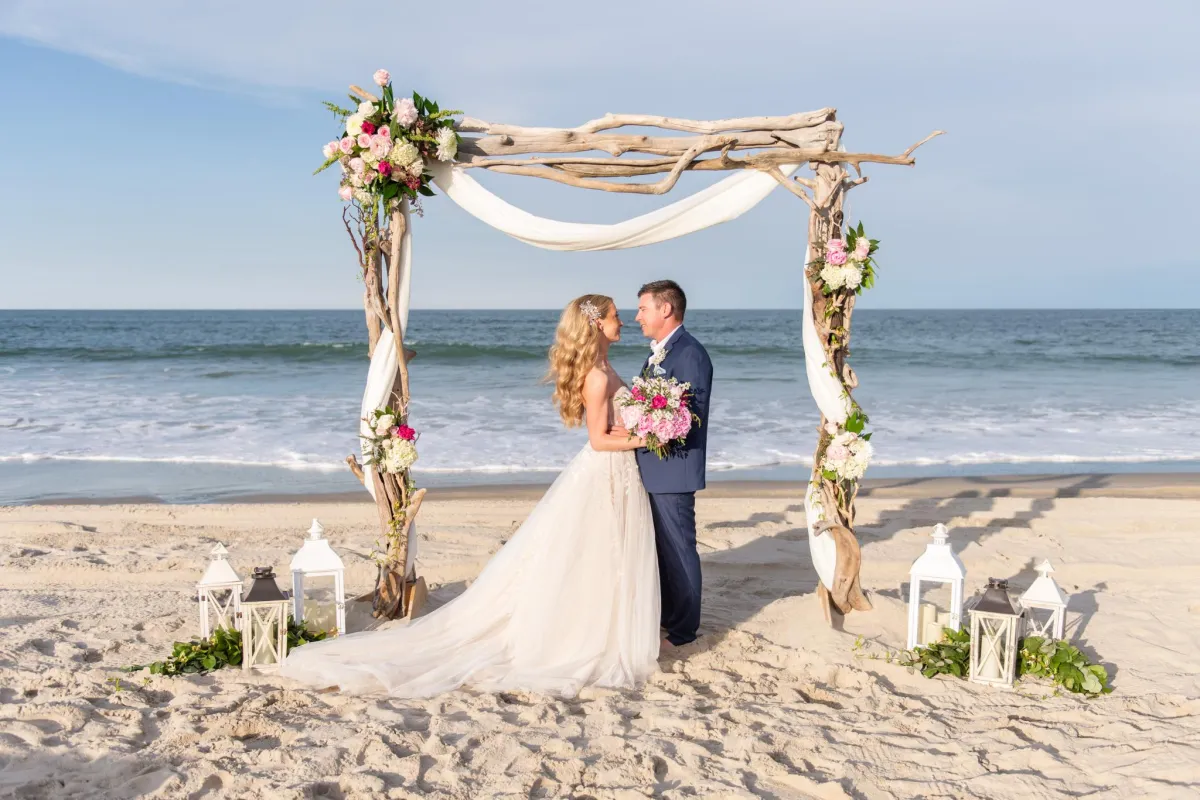 Oceanfront destination wedding at a luxury private estate in the Outer Banks