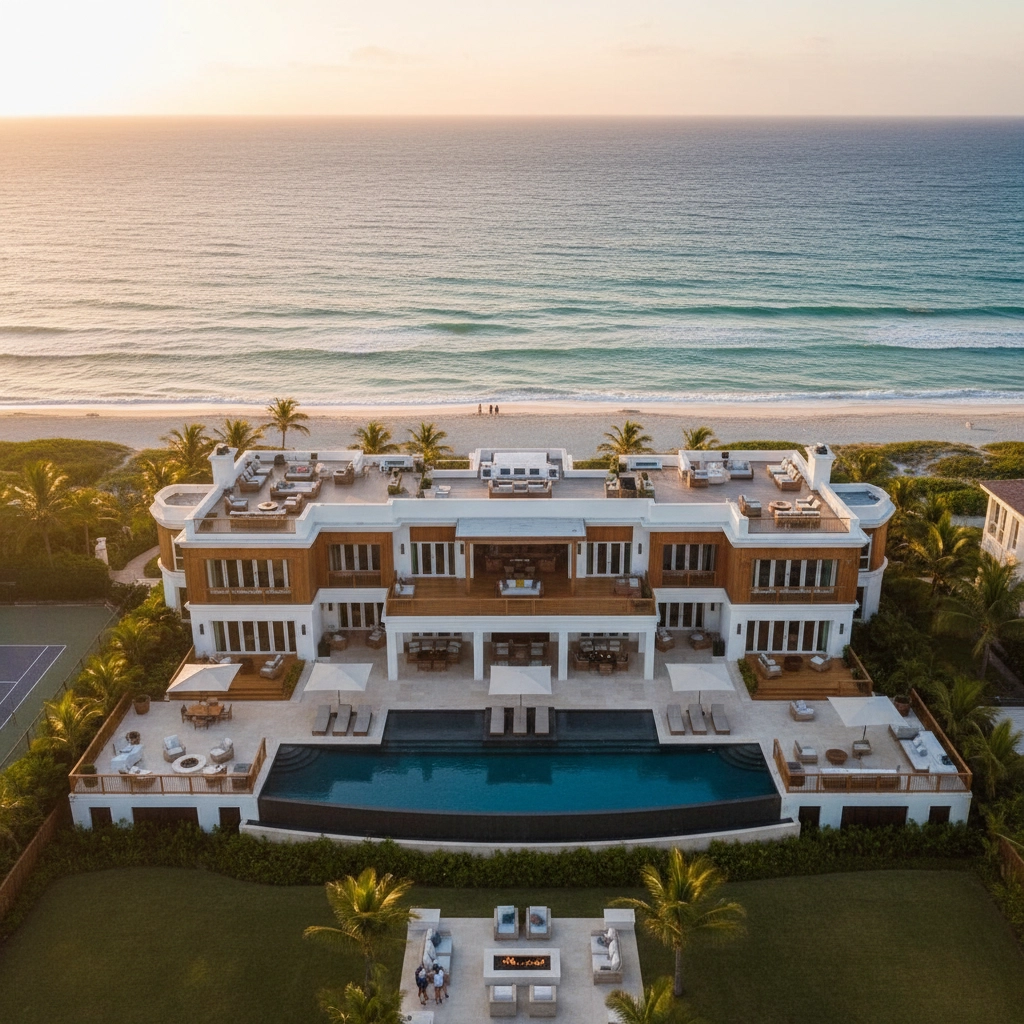 Luxury oceanfront estate with private pool and wraparound decks, Outer Banks