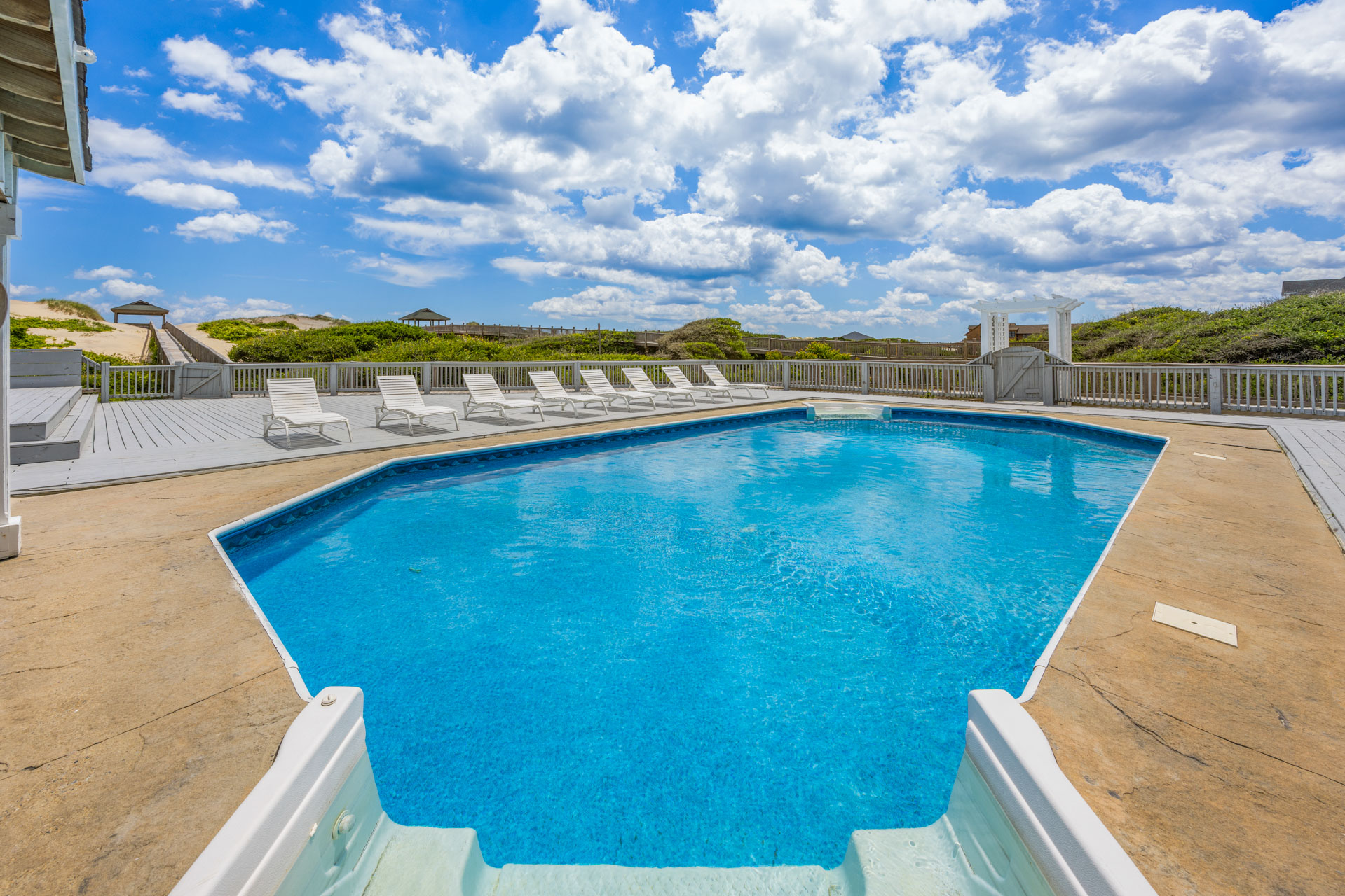 Private outdoor pool area