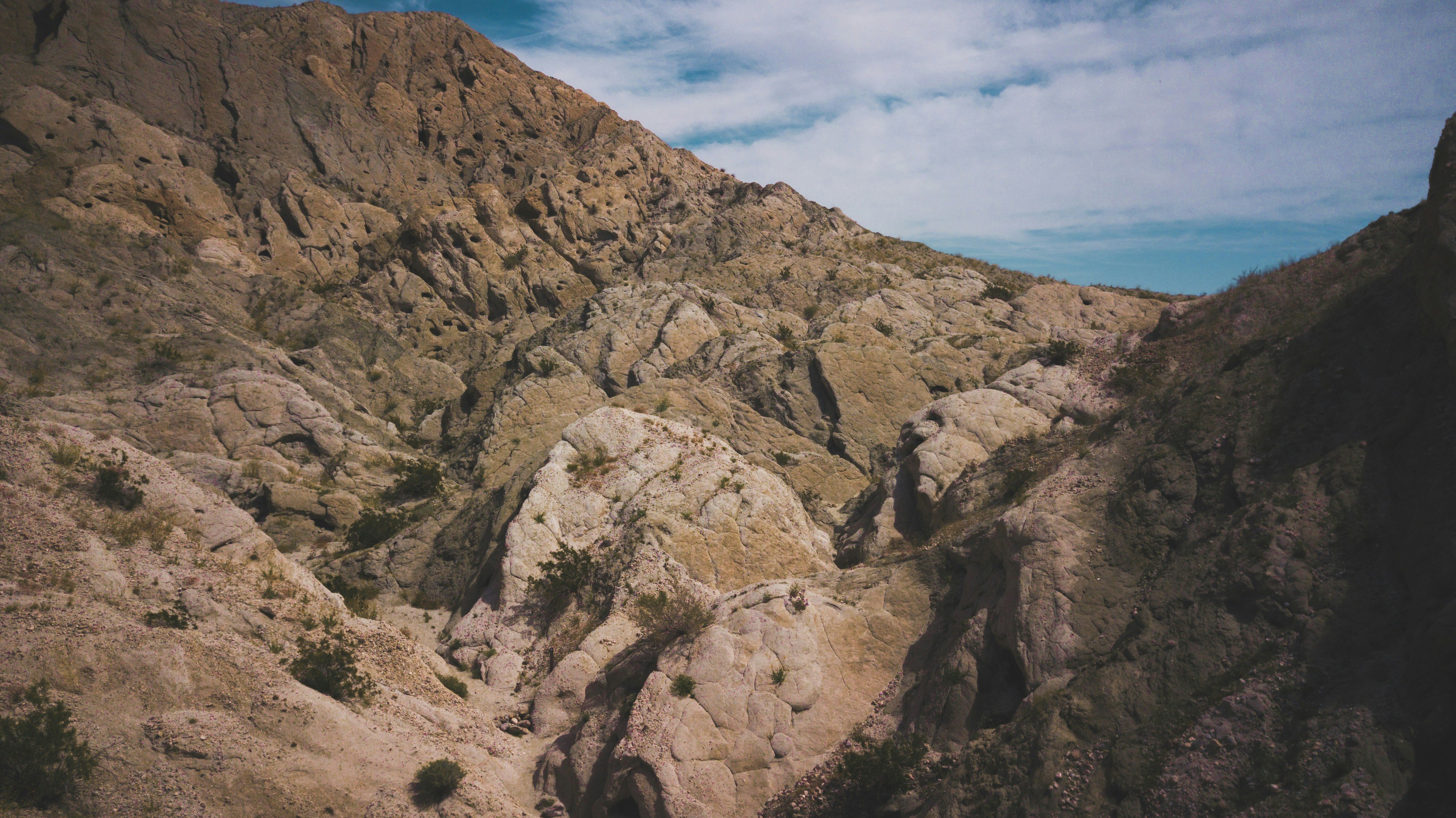Desert canyon rocky hiking trail