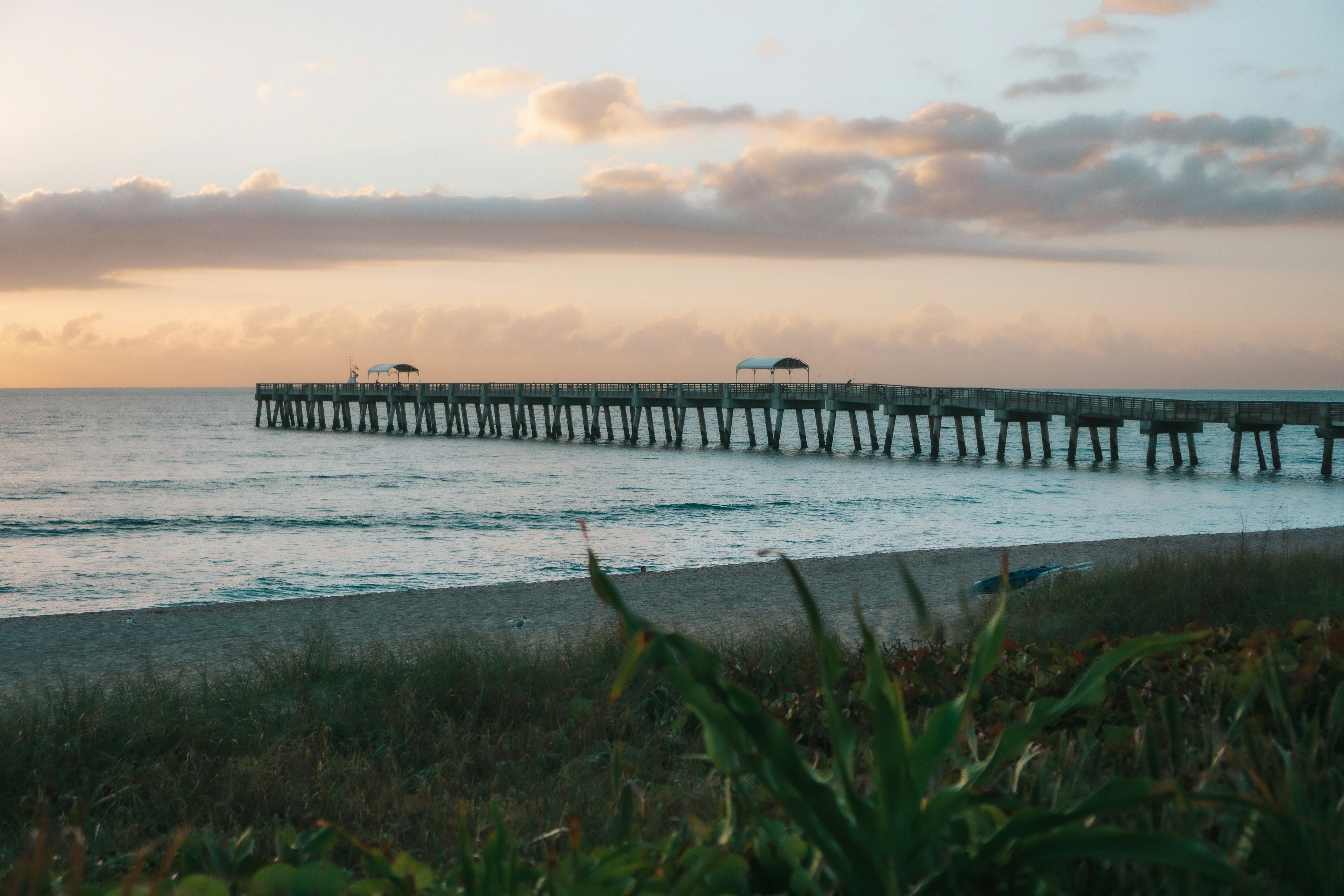 Florida fishing pier at sunrise