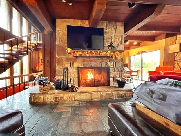 great frieplace in the Main Lodge