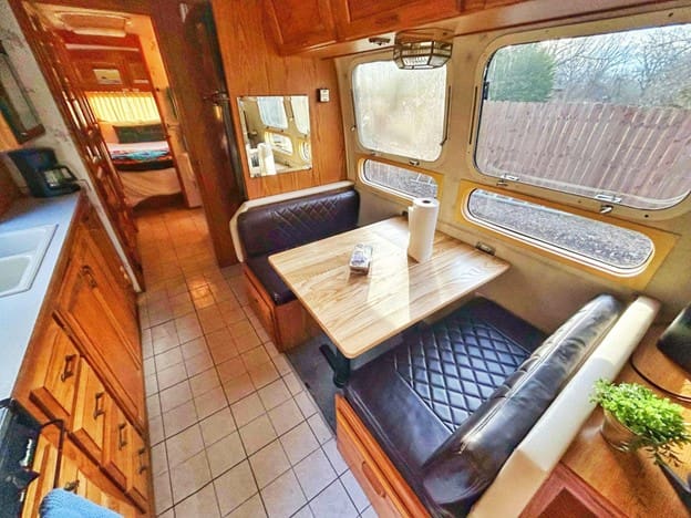 dinette in the Airstream