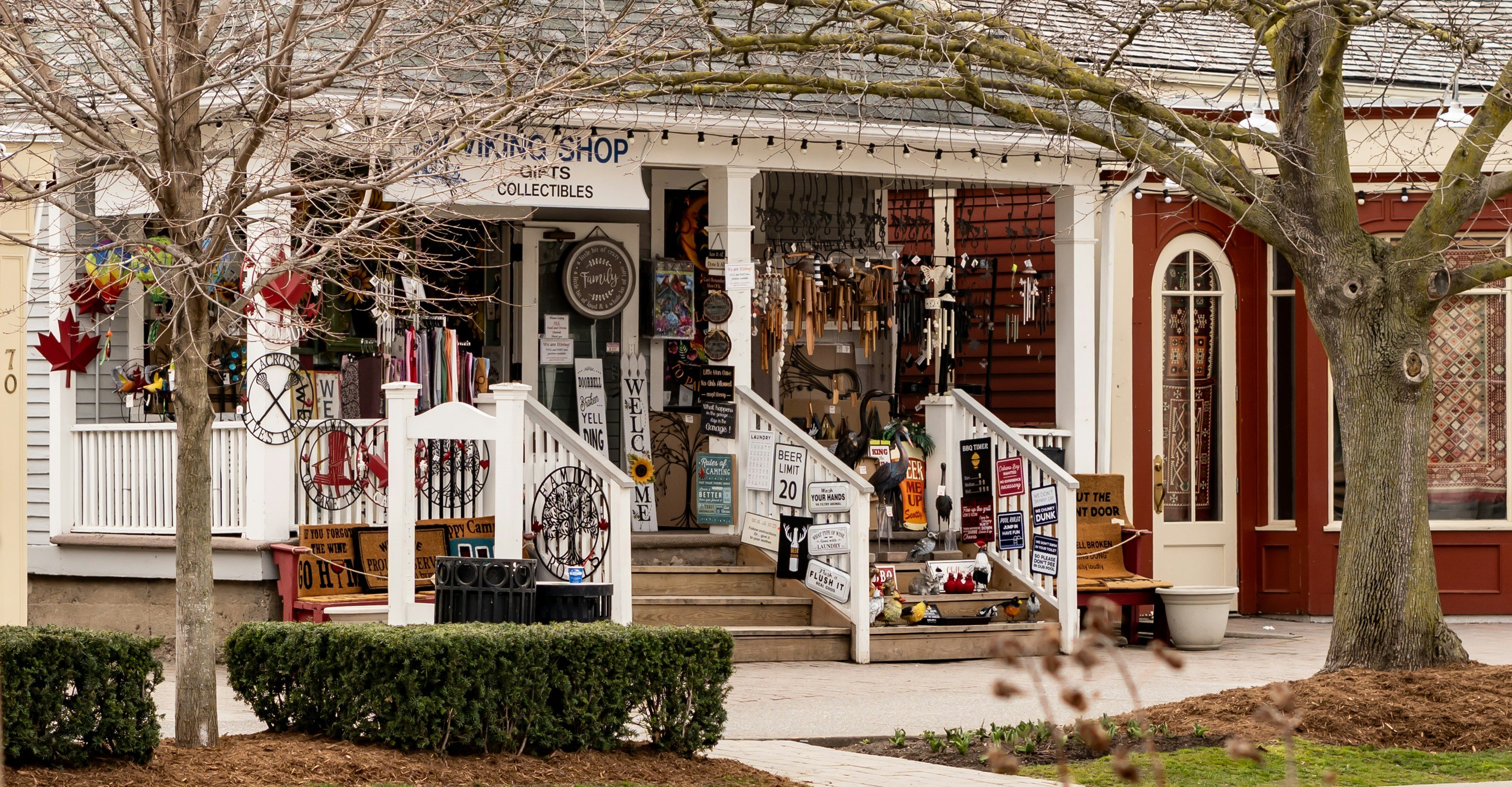 Gifts and collectibles shop porch