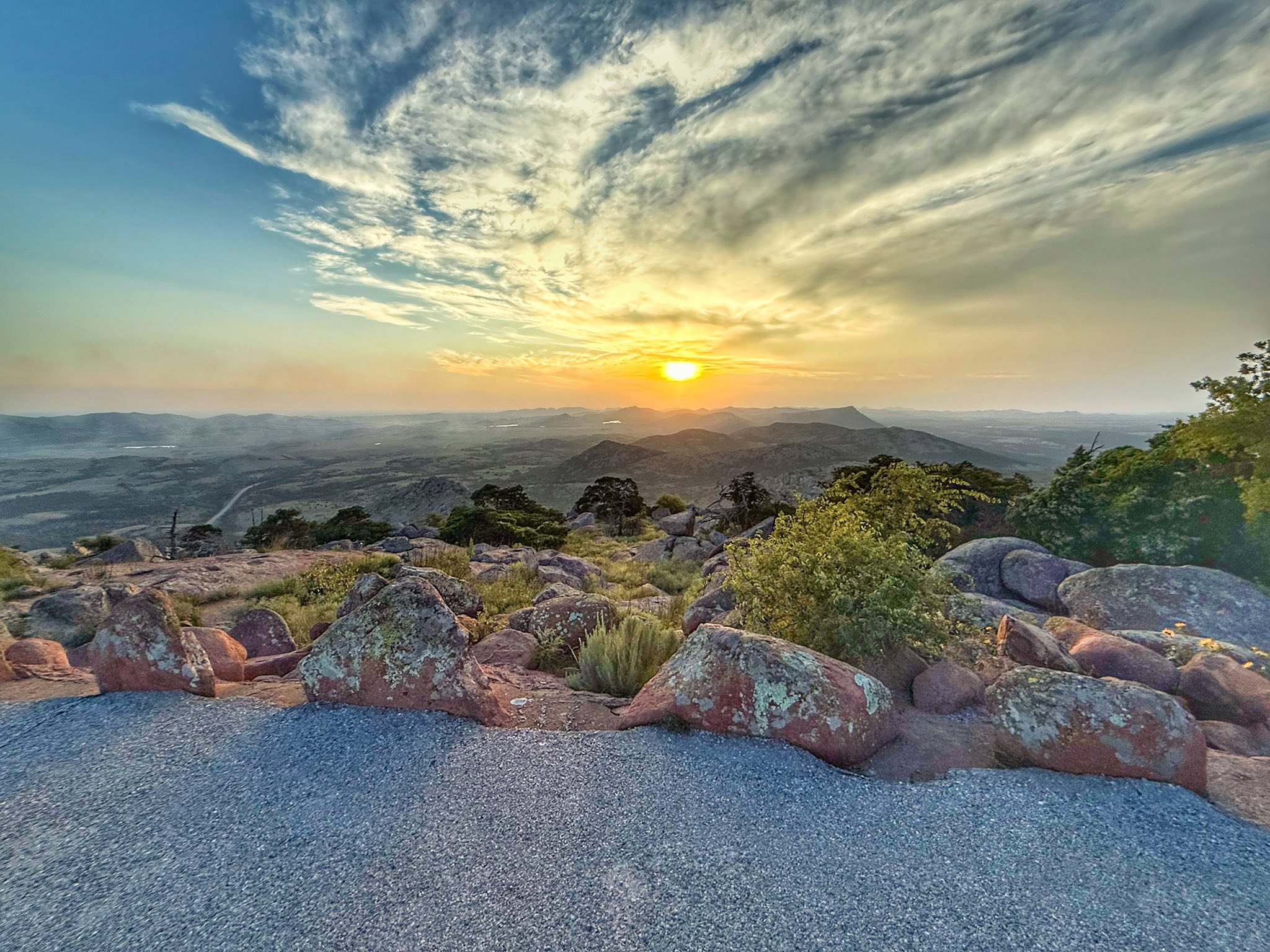 View from Mt Scott In The Wichita Mountains Wildlife Refuge