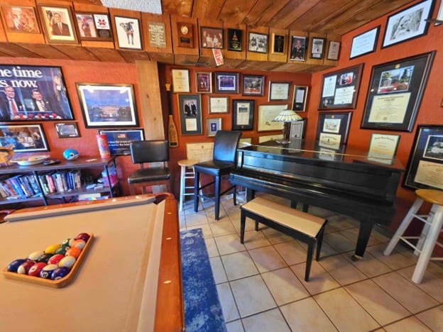 piano in the main Lodge